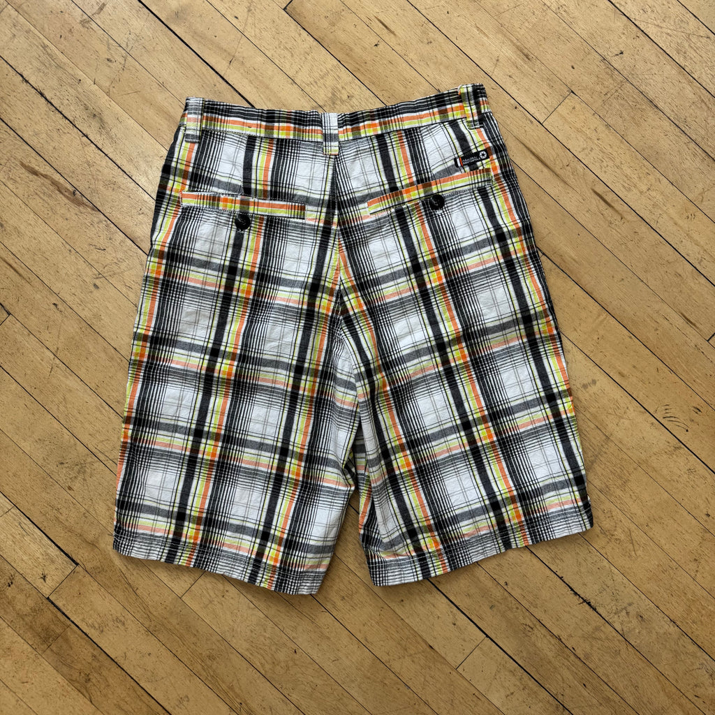 Y2K Plaid South Pole Khaki Shorts Sz 32