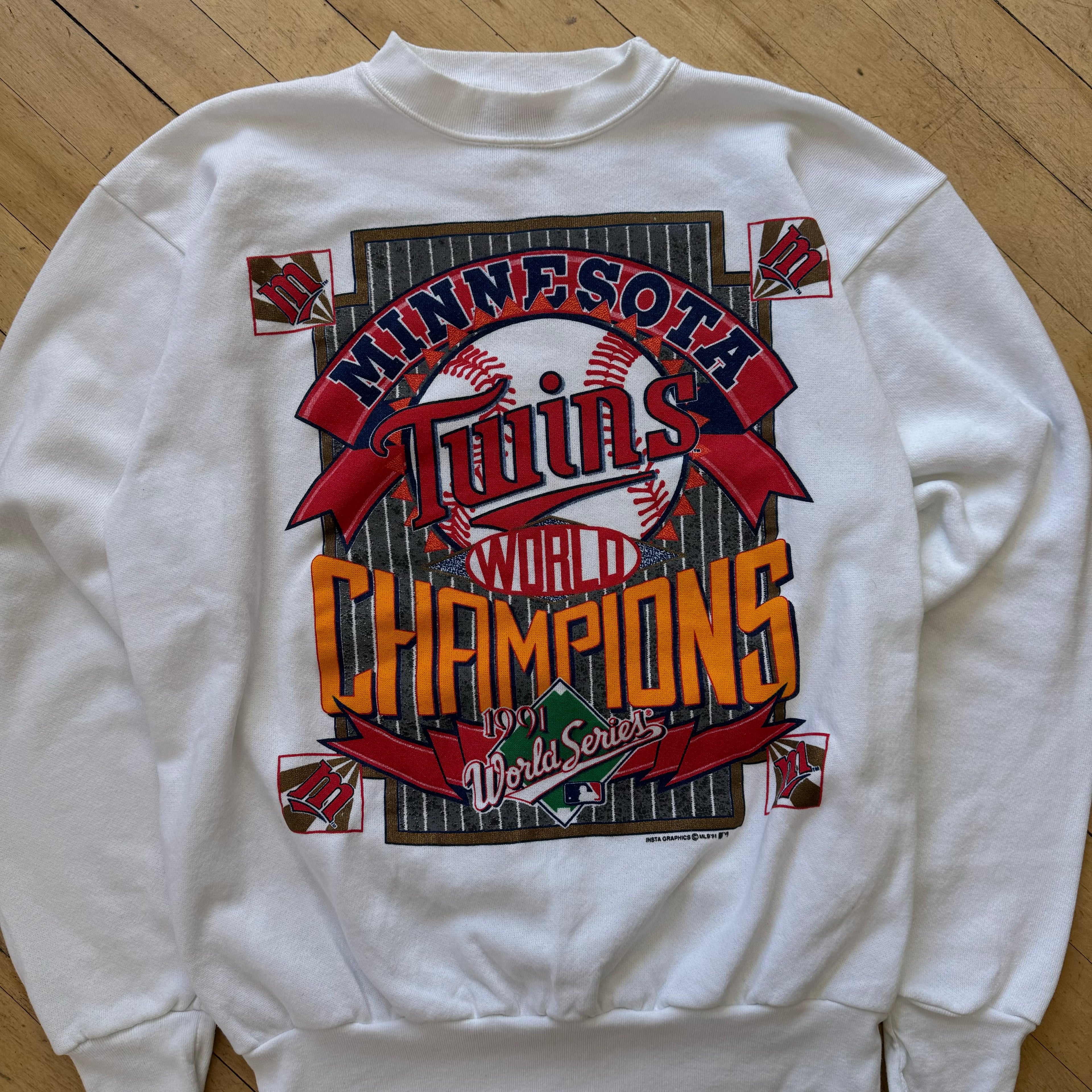 Vintage Minnesota Twins 1991 Champions CrewNeck Sz L