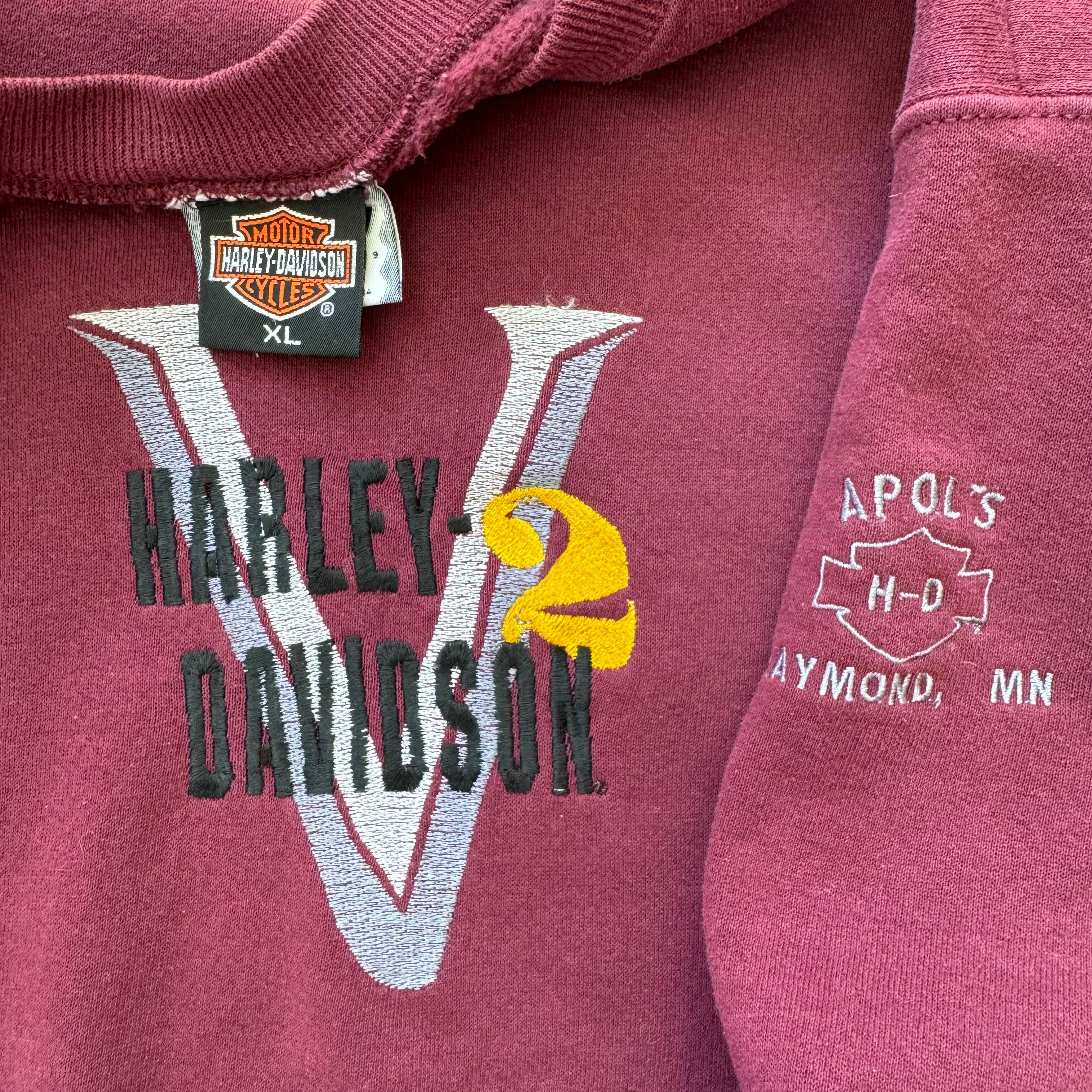 Vintage Harley Davidson V2 Crewneck Sz XL