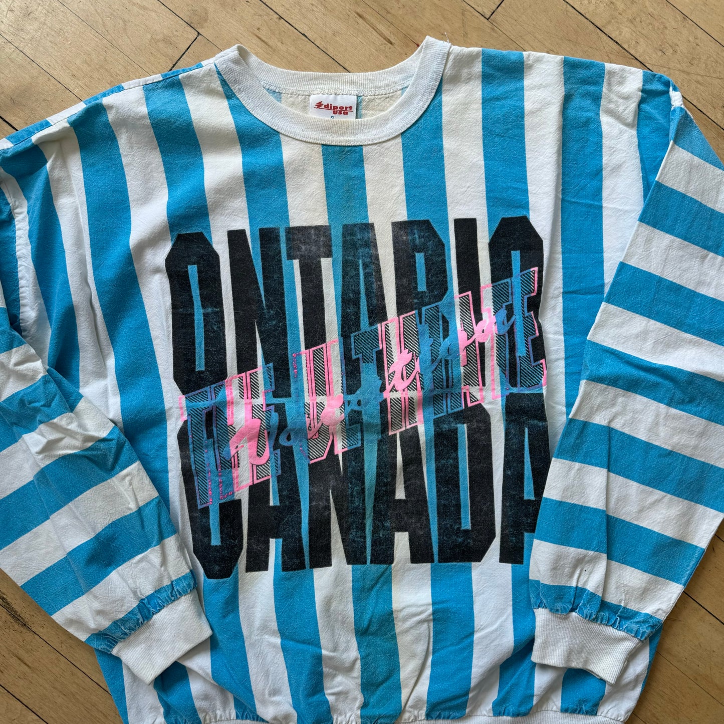 Vintage Ontario Canada Long Sleeve T-shirt Sz L