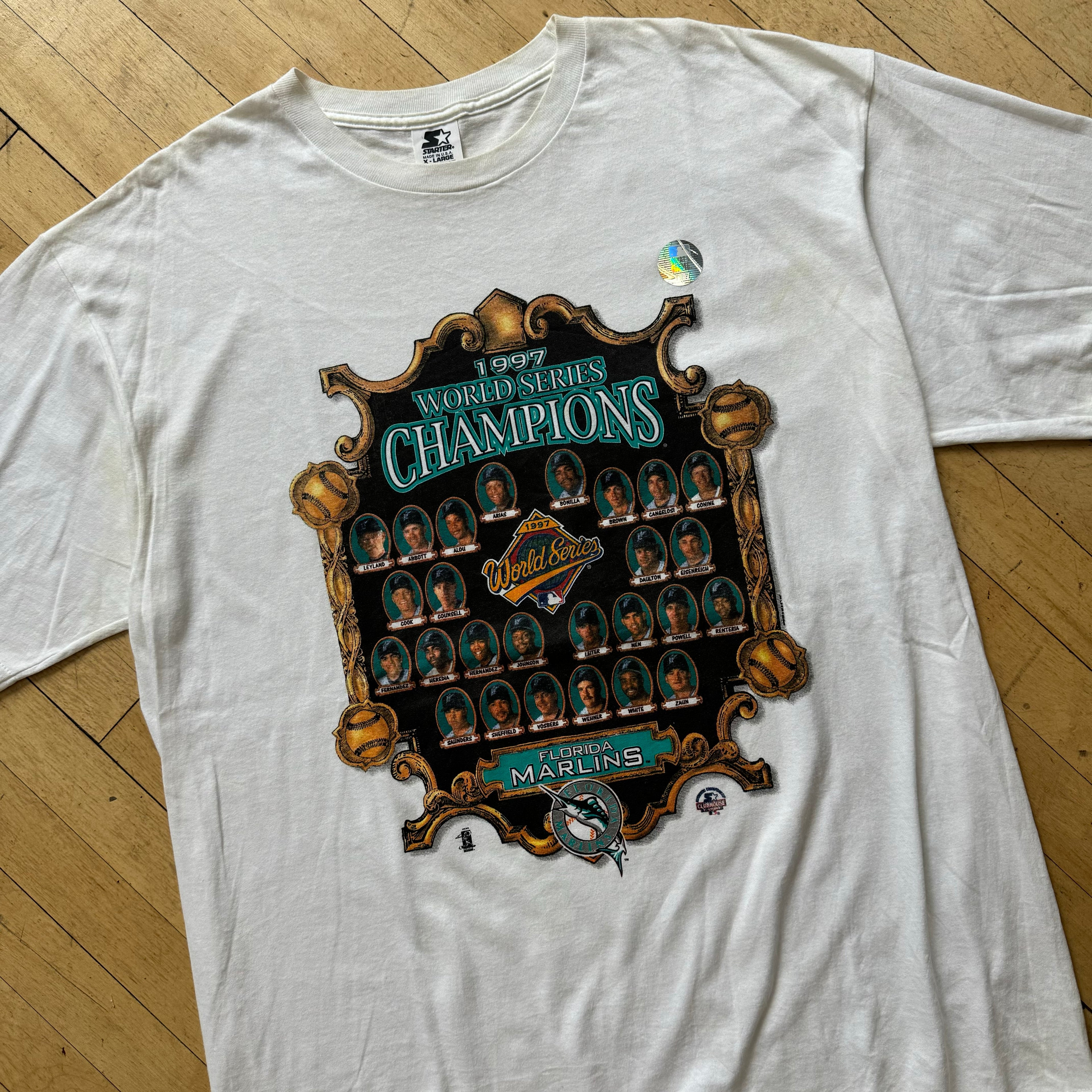 Vintage Florida Marlins World Series Champions T-shirt Sz XL