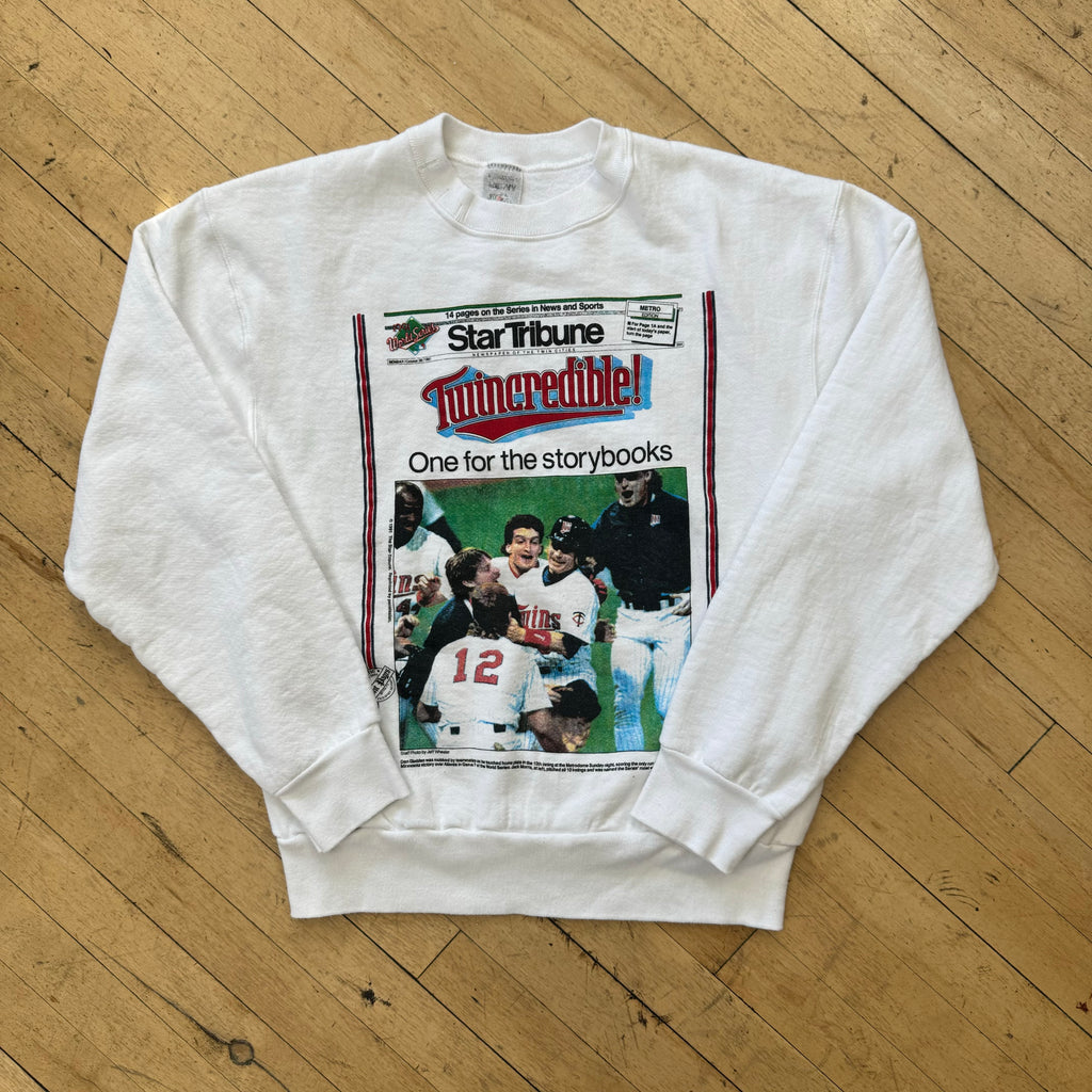 Vintage Star Tribune Minnesota Twins CrewNeck Sz L