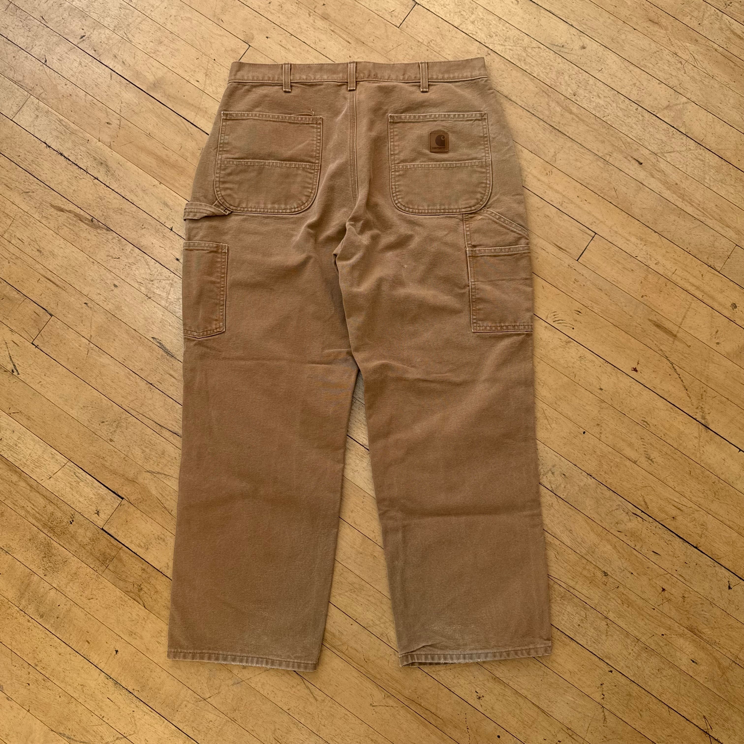 2000s Carhartt Khaki Denim Jeans Sz 36x30