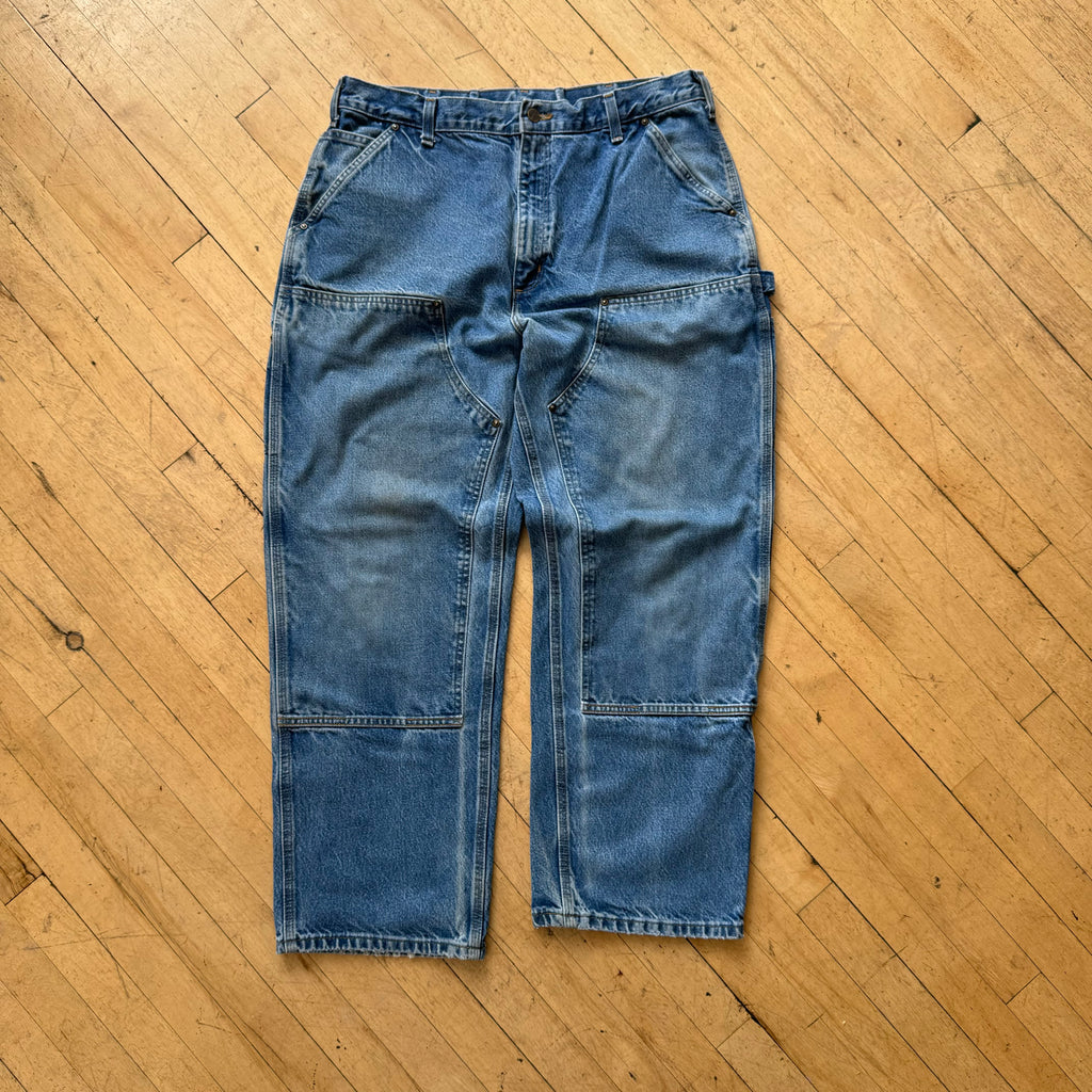 Vintage Carhartt Double Knee Denim Jeans Sz 38x30