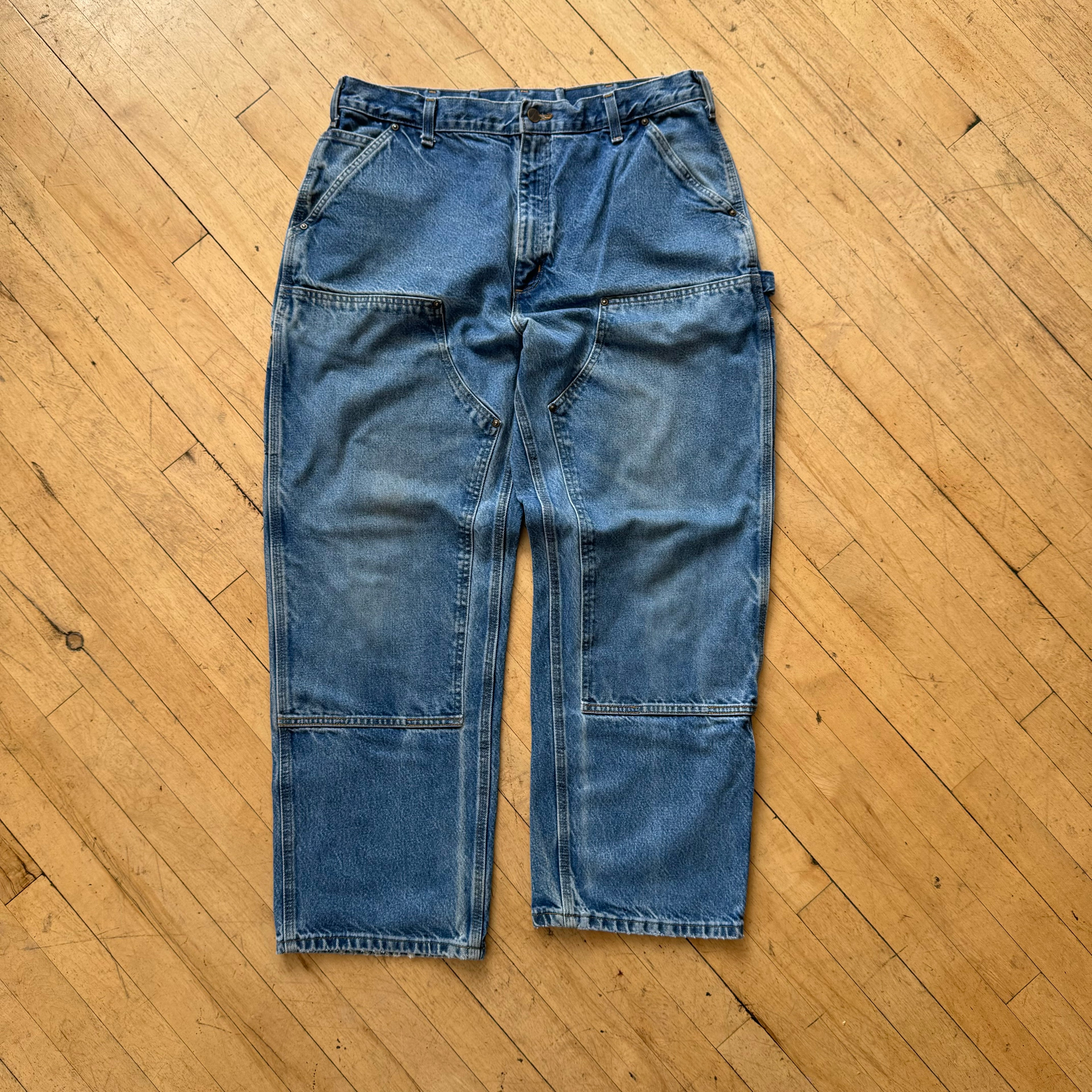 Vintage Carhartt Double Knee Denim Jeans Sz 38x30