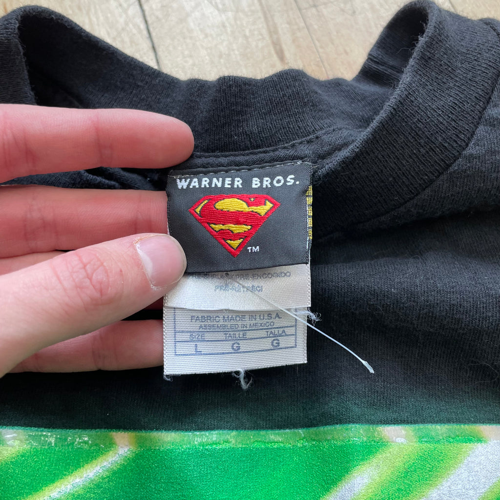 Vintage Warner Bros Superman Logo T-shirt Sz M