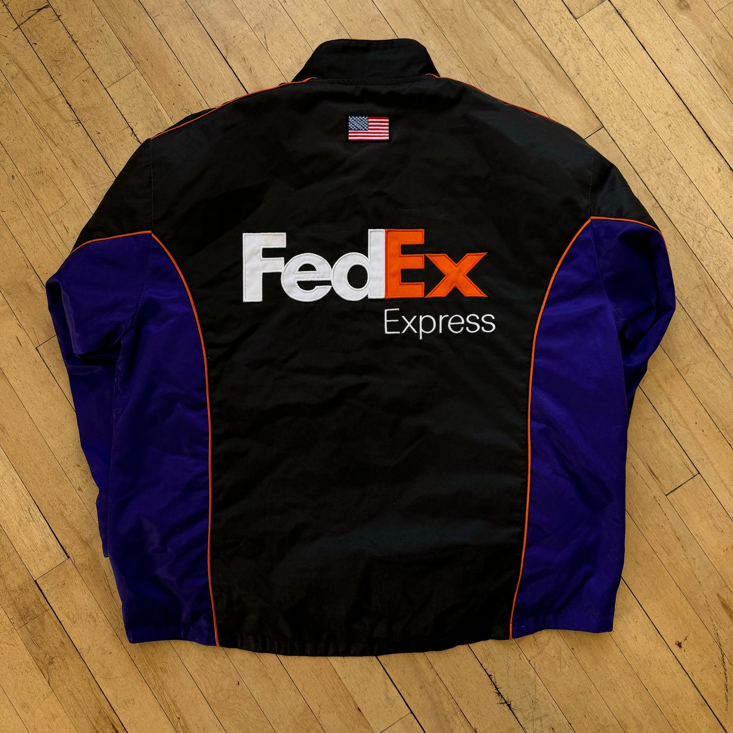 Y2K FedEx Express Nascar Patch Jacket Sz XXL