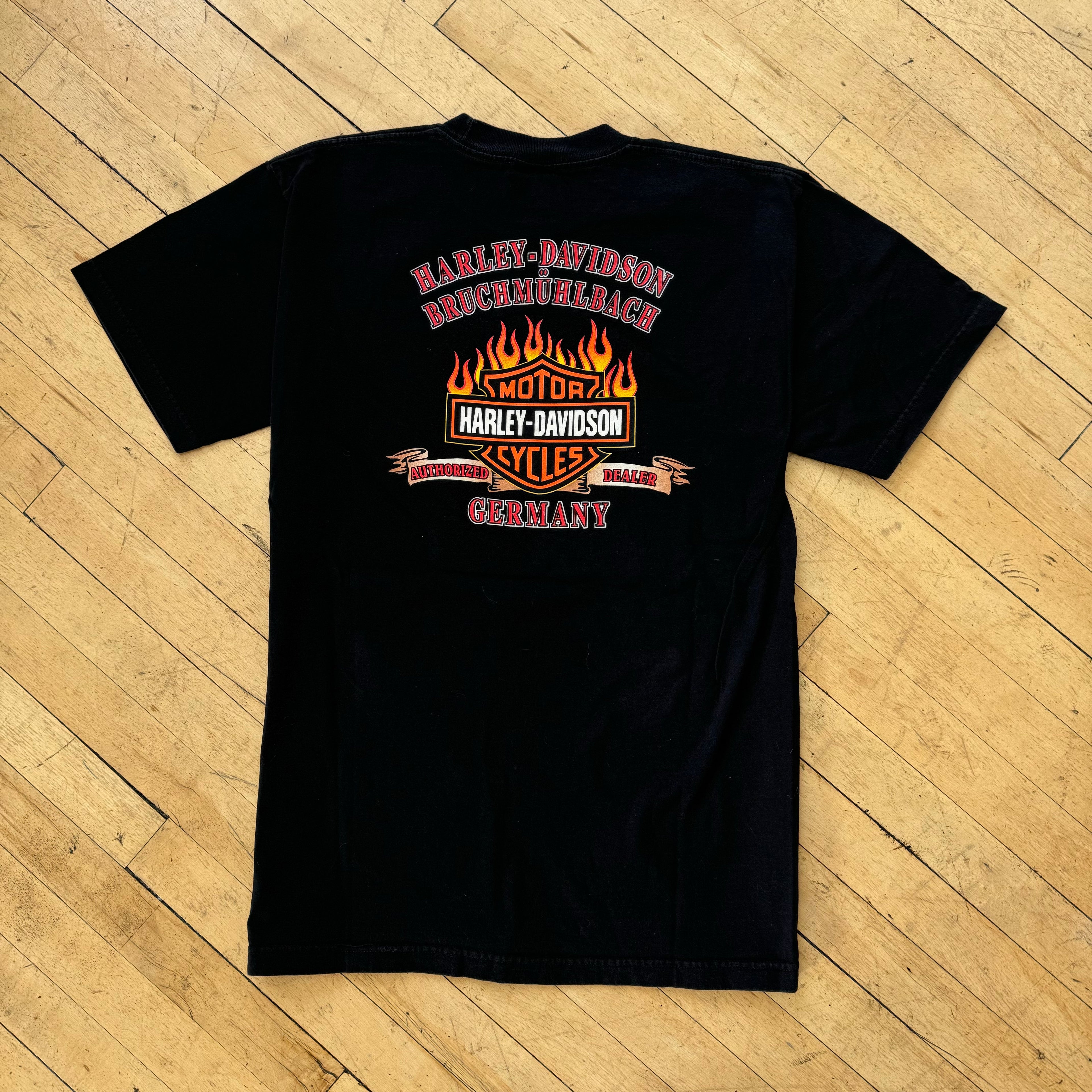 Harley Davidson Eagle Flame Germany T-shirt Sz L