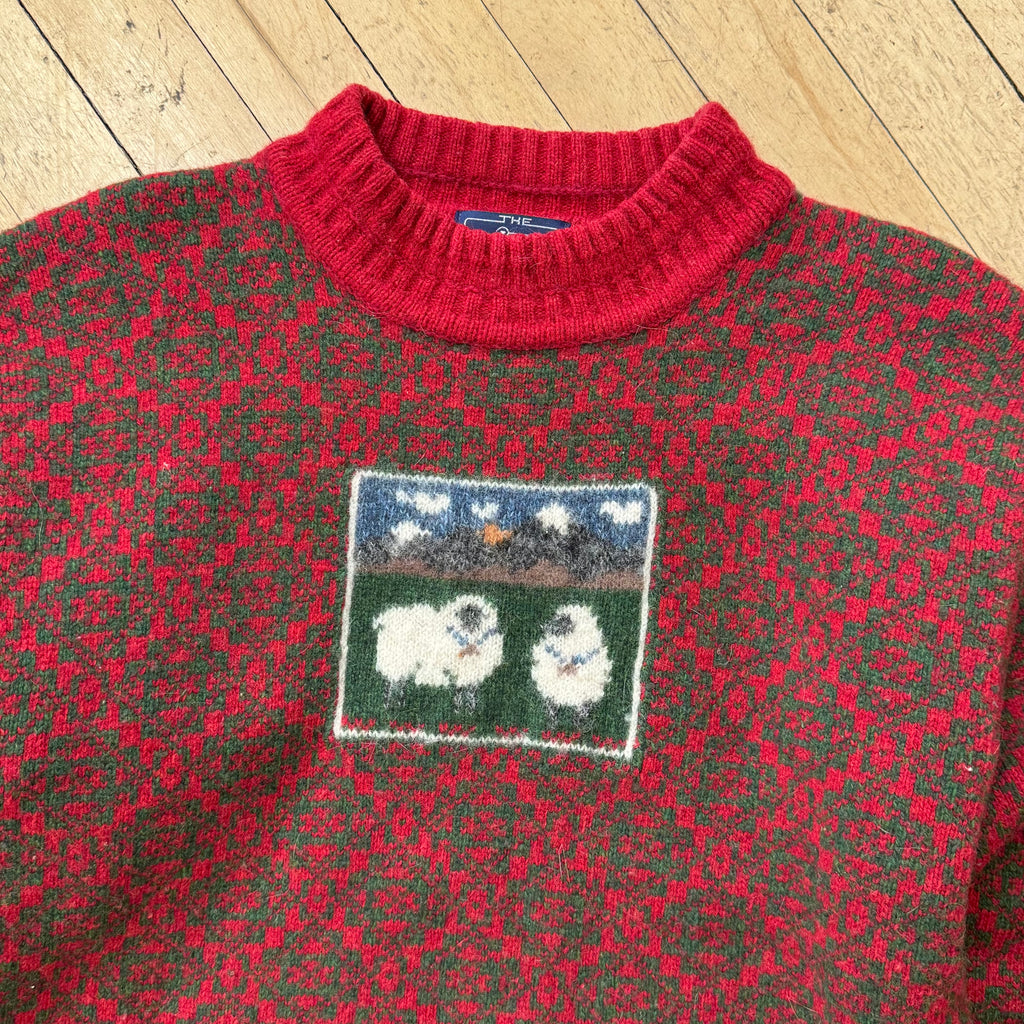Vintage WoolRich Knit Sheep Sweater Sz L