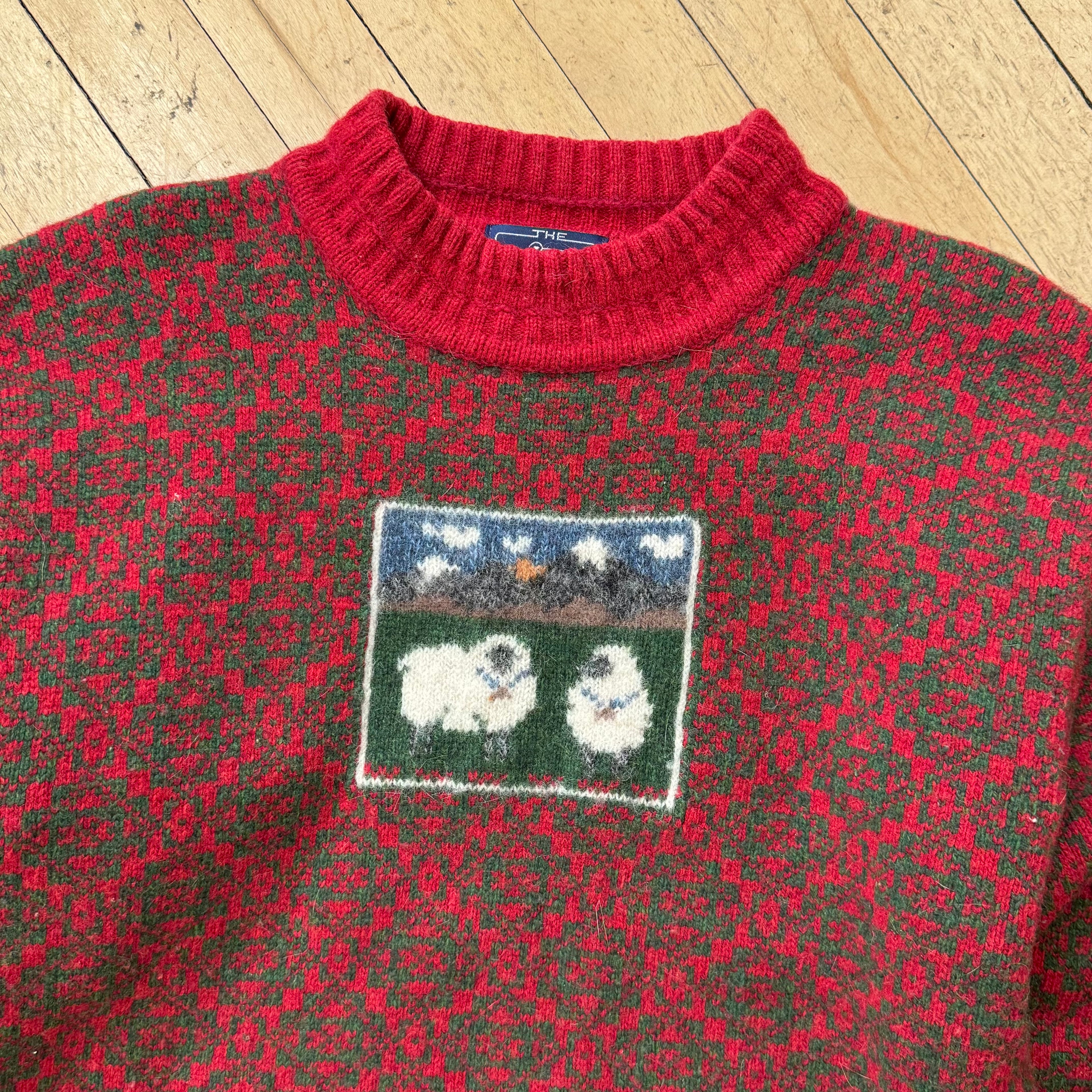 Vintage WoolRich Knit Sheep Sweater Sz L