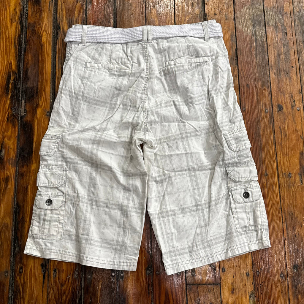 Y2K Surplus Custom Co Plaid Khaki Shorts Sz 32
