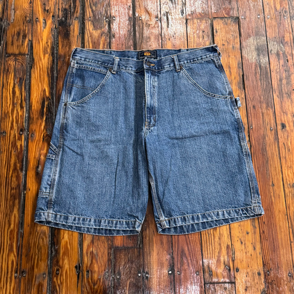 Vintage Route 66 Denim Jean Shorts Sz 38