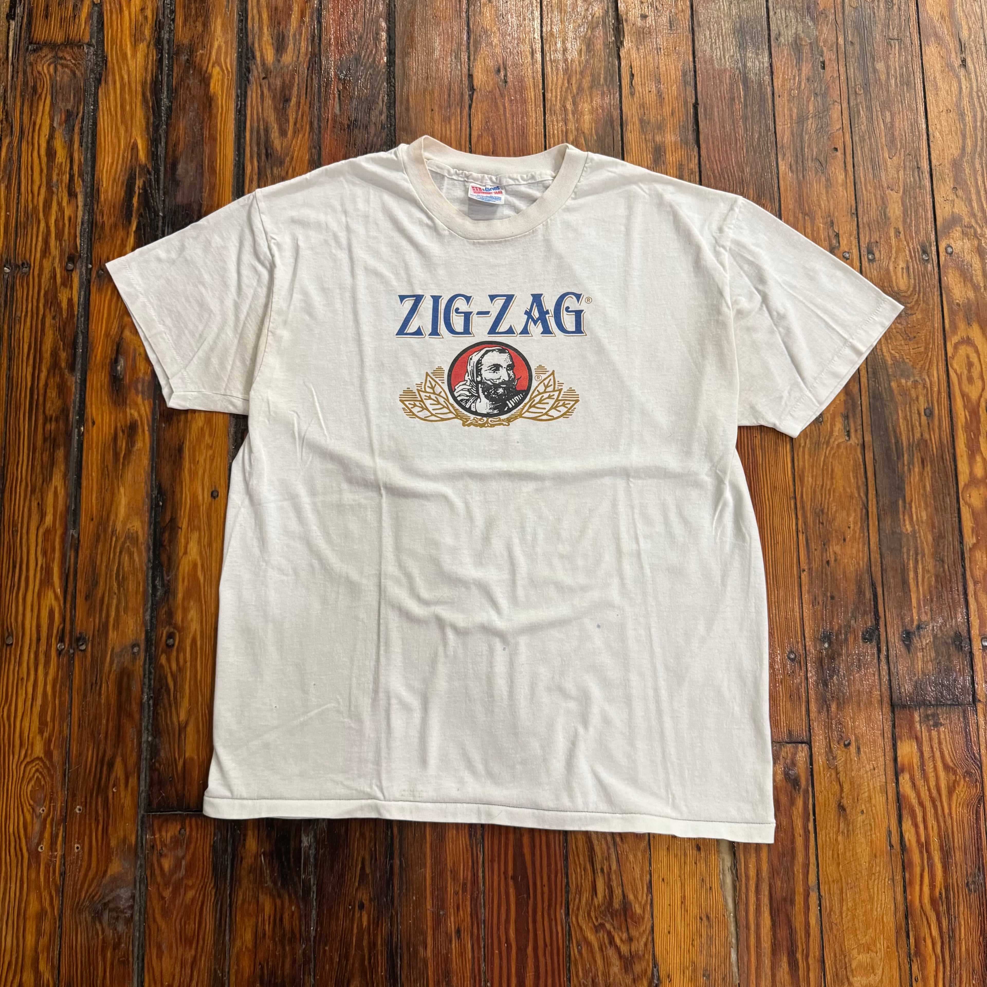 Vintage Zig-Zag Logo T-shirt Sz XL
