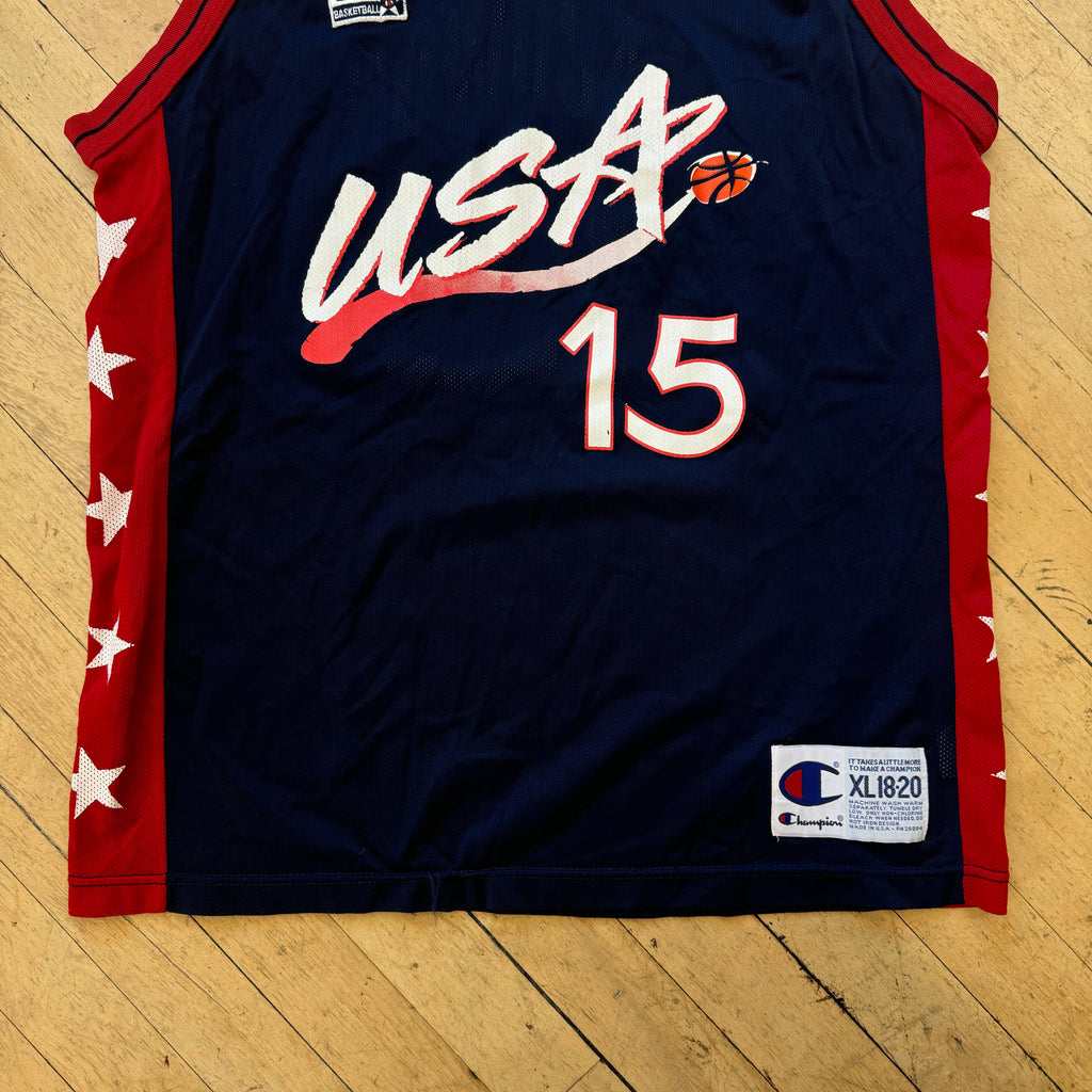 Vintage Champion USA Basketball Jersey Sz YTH XL
