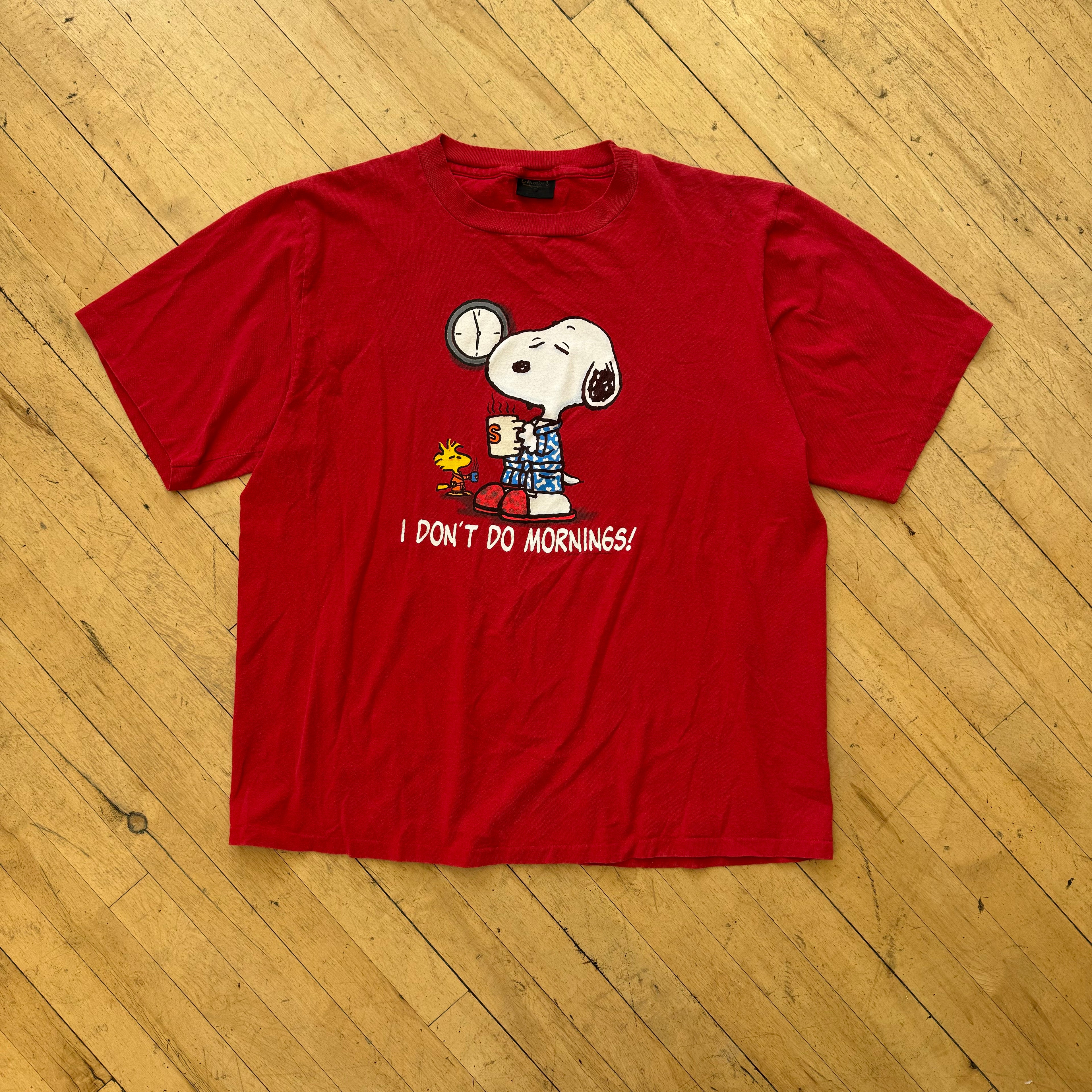 Vintage Snoopy I don’t do Mornings T-shirt Sz XXL