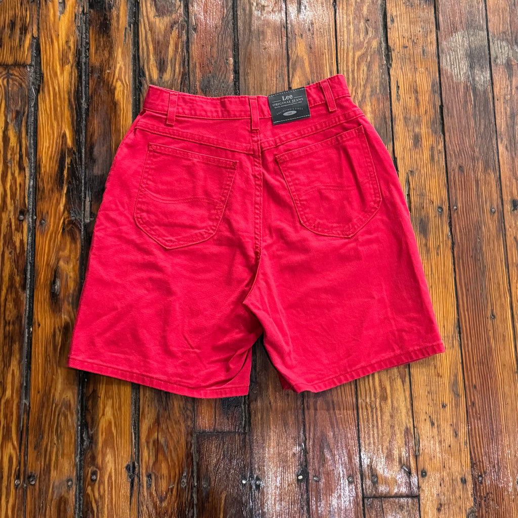 Vintage Red Lee Denim Jean Shorts Sz 10