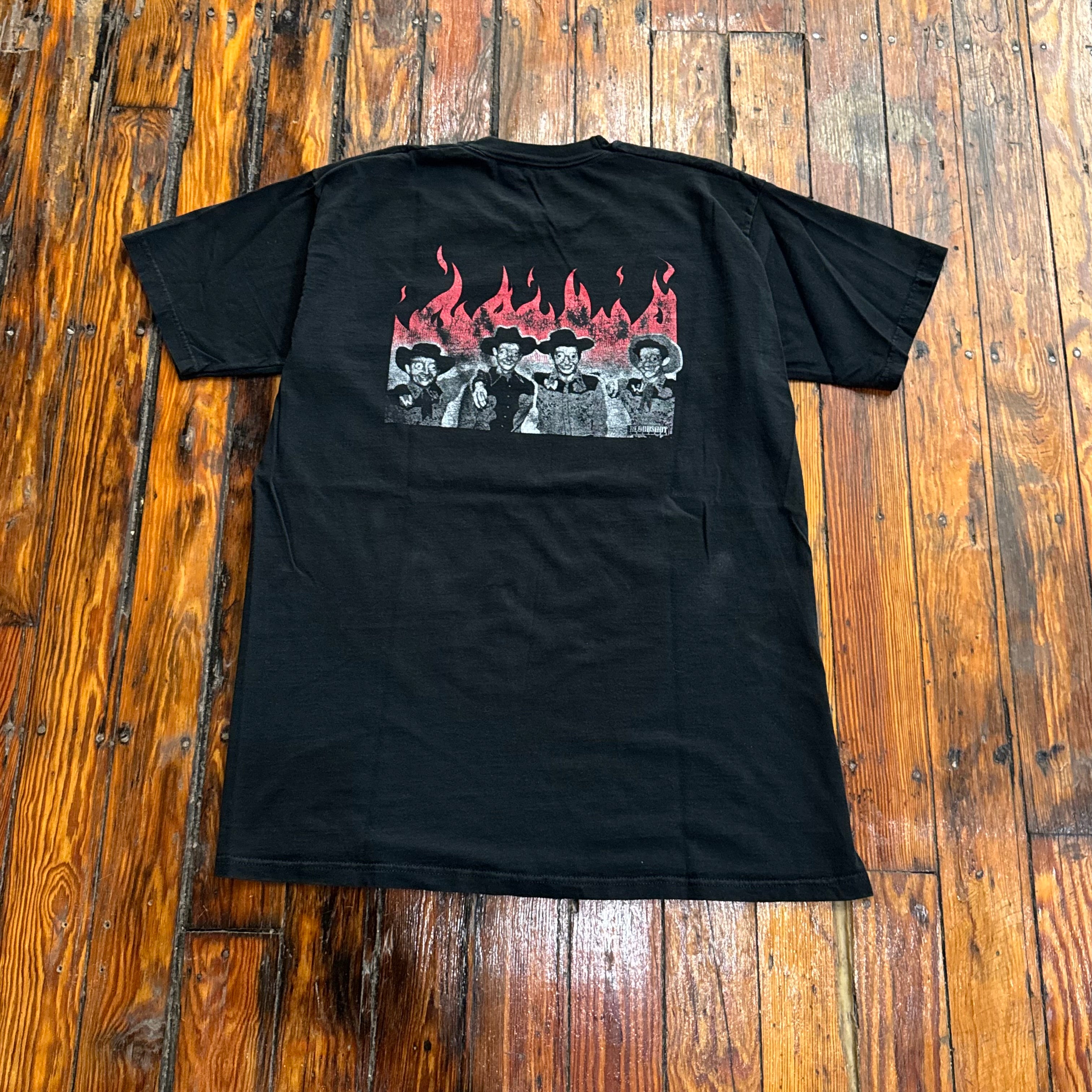 Vintage Waco Brothers Cowboy in Flames T-shirt Sz XL