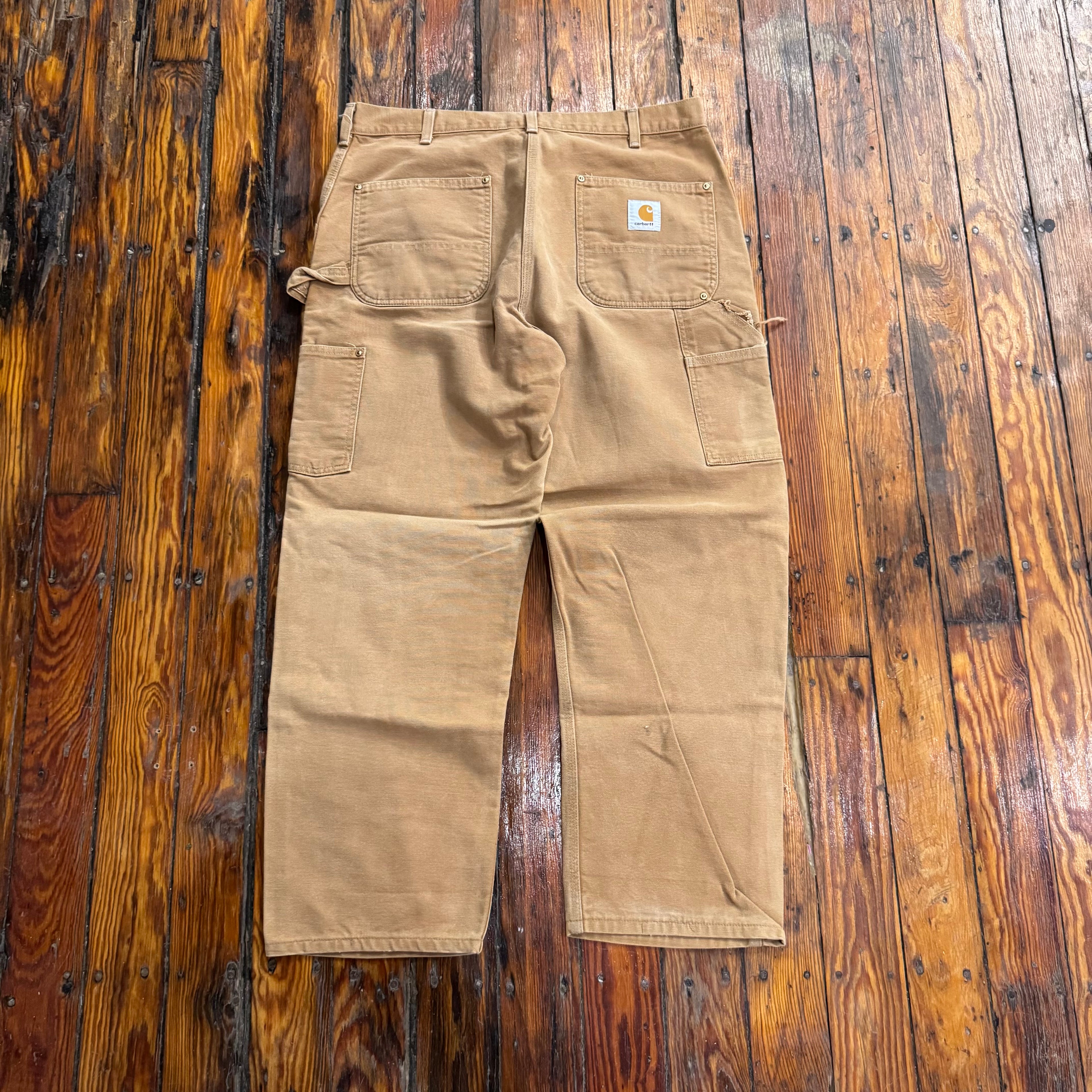 Vintage Carhartt Double Knees Duck Canvas Denim Jeans Sz 38x30