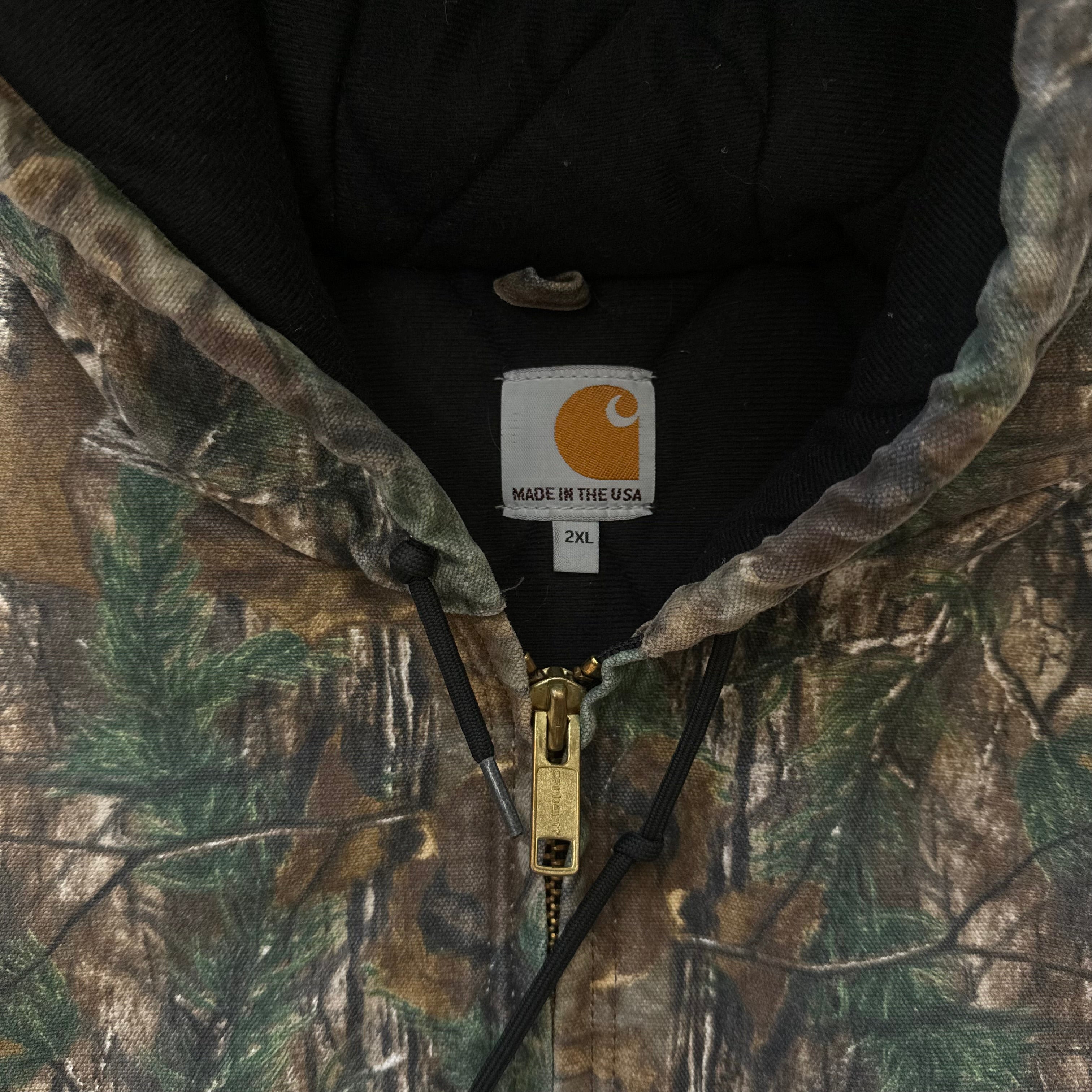 Vintage Camo Carhartt Hooded Jacket Sz XXL