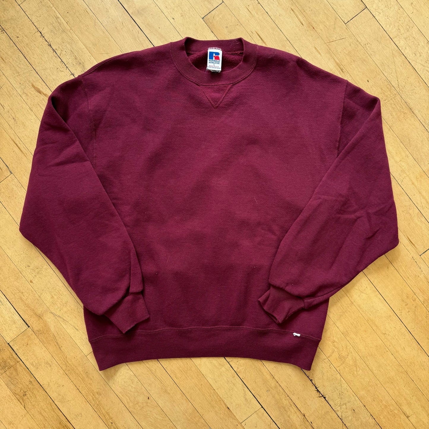 Vintage Blank Marron Russell Crewneck Sz L