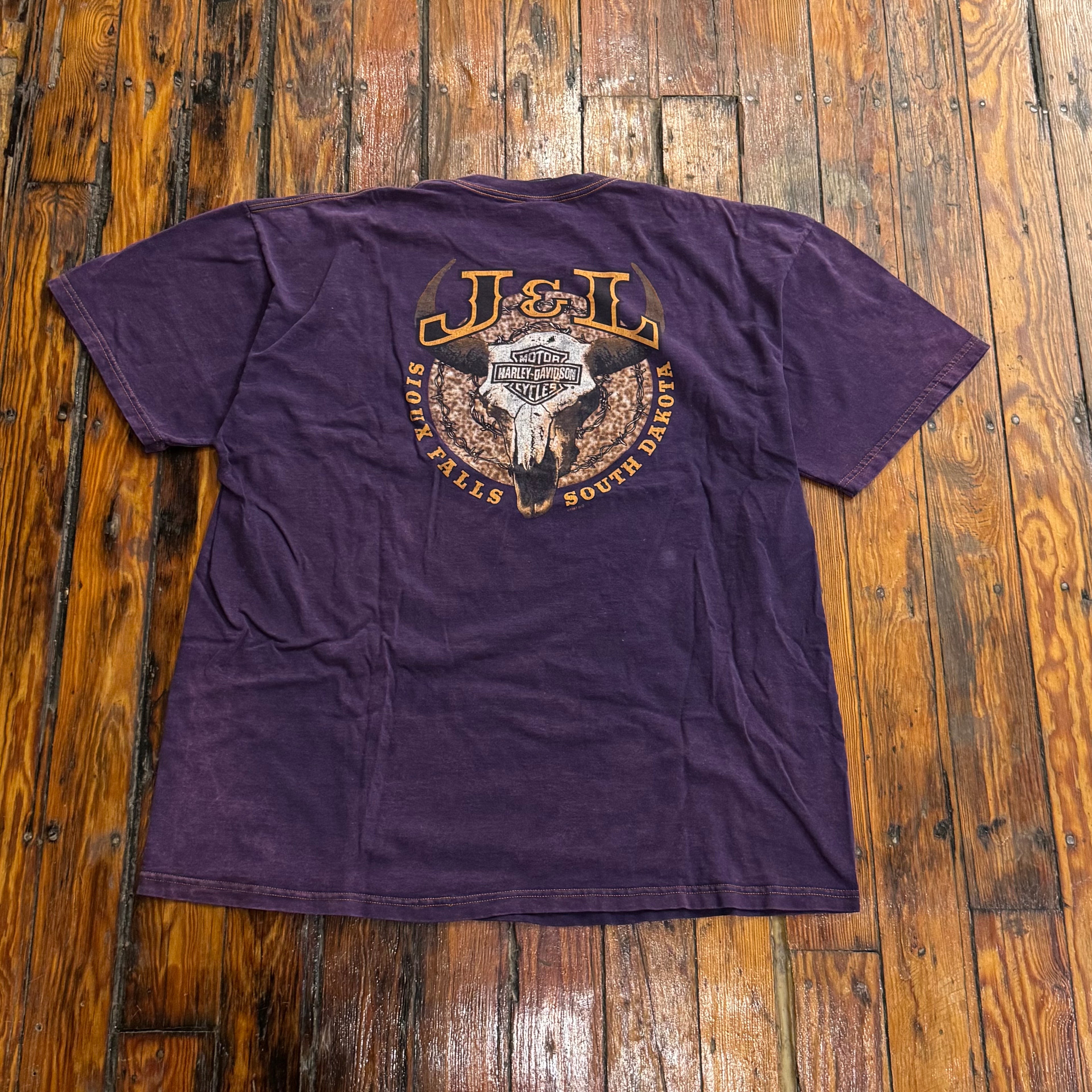 Vintage Harley Davidson J & L Sioux Falls T-shirt Sz XL