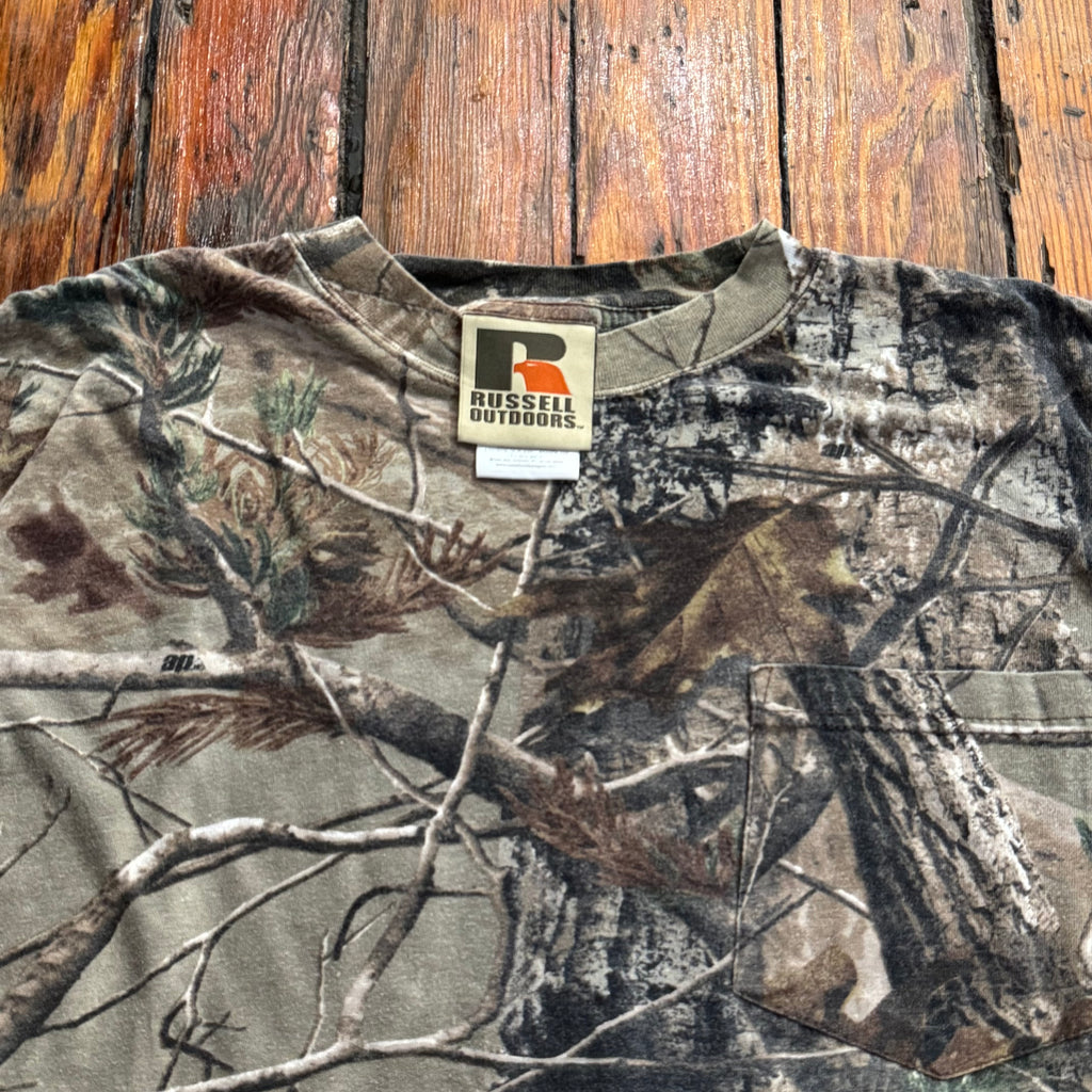 Vintage Russell Outdoors Camo LongSleeve T-shirt Sz L