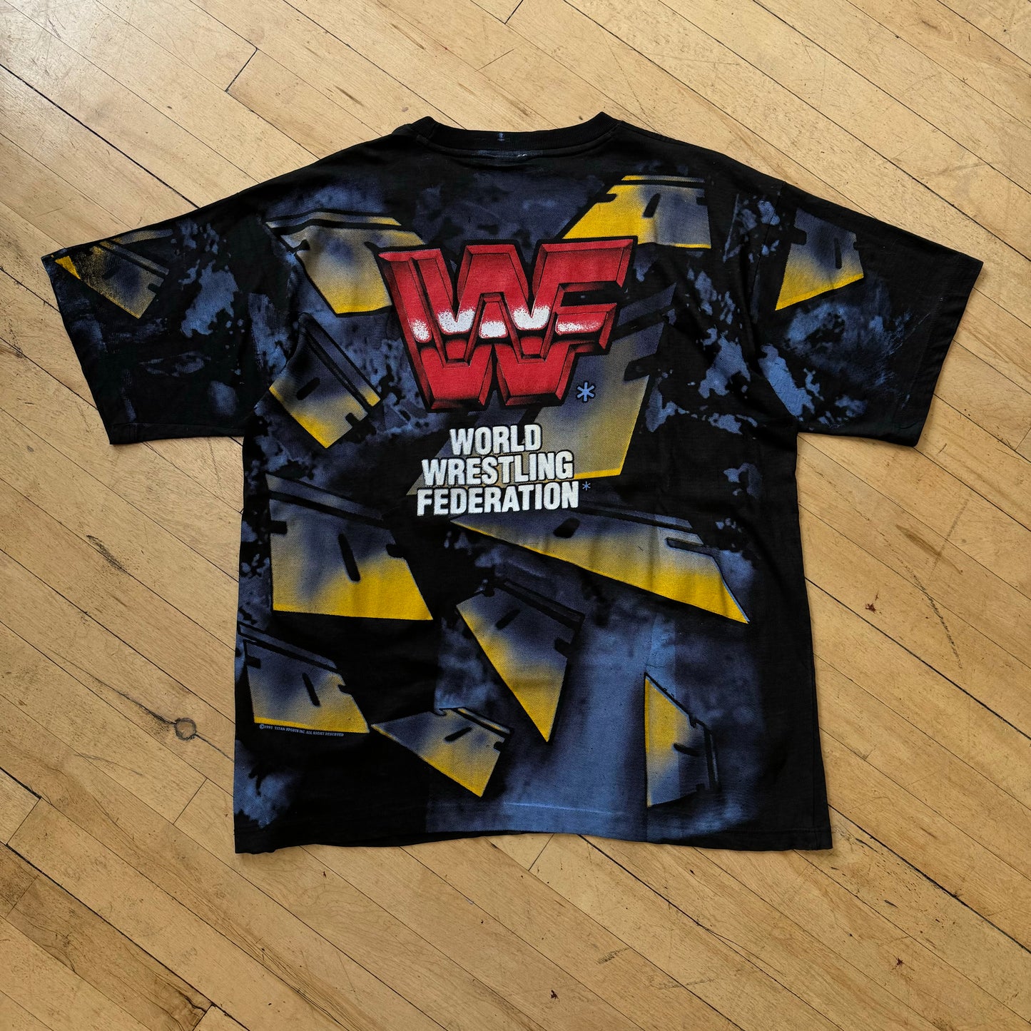 Vintage RARE Razor Ramon WWF AOP T-shirt Sz OS