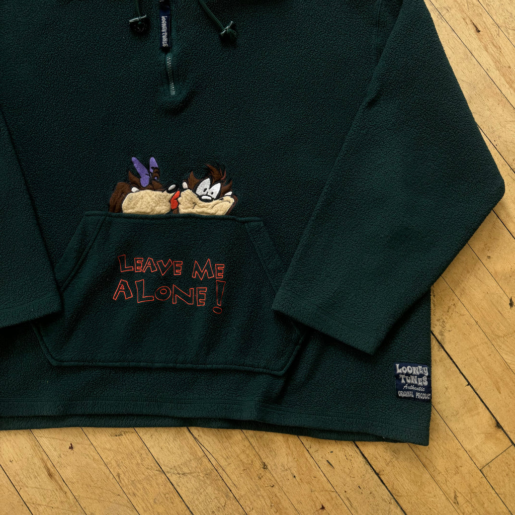Vintage Taz Looney Tunes Fleece Hoodie Sz XL