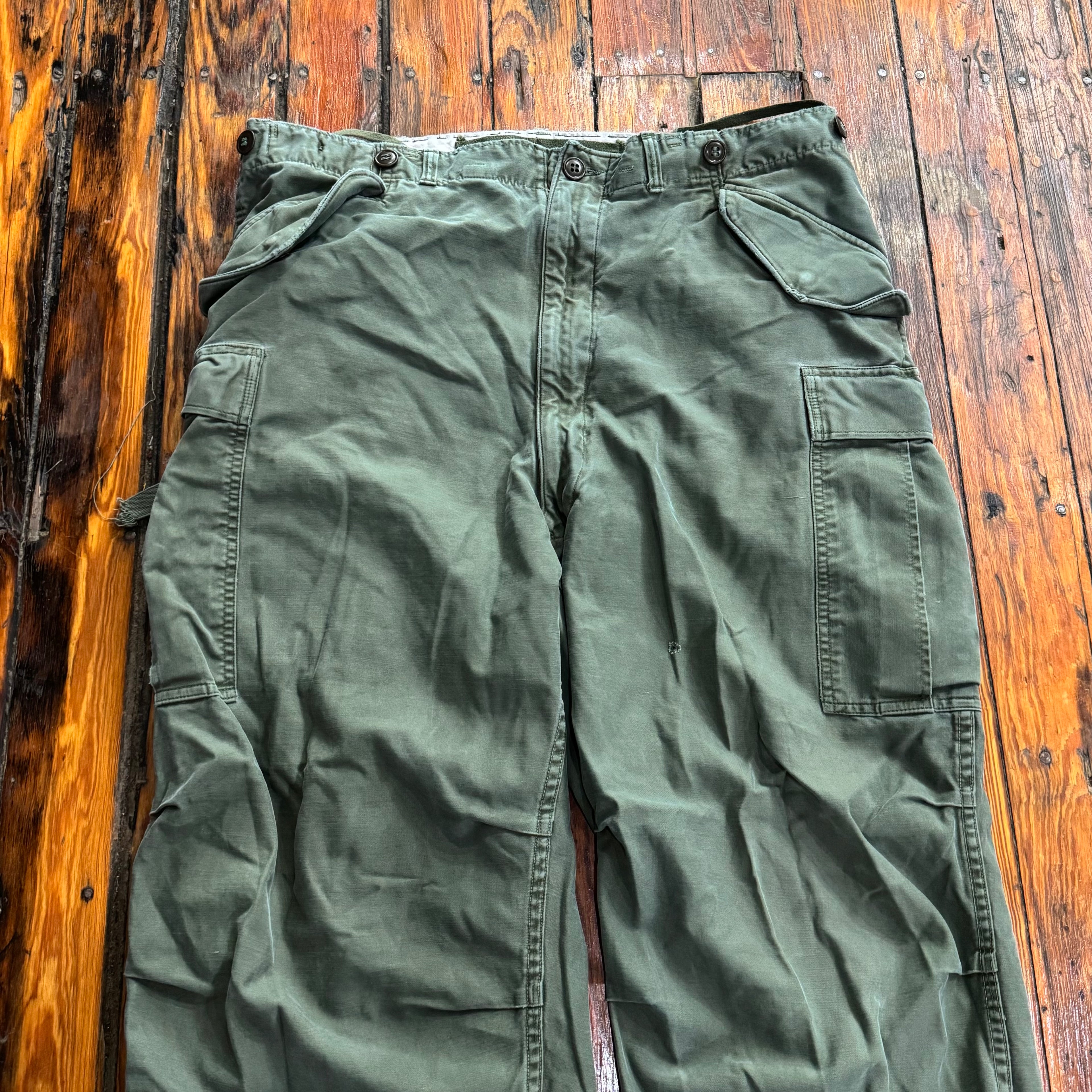 Vintage Army Green Baggy Cargo Pants Sz 36