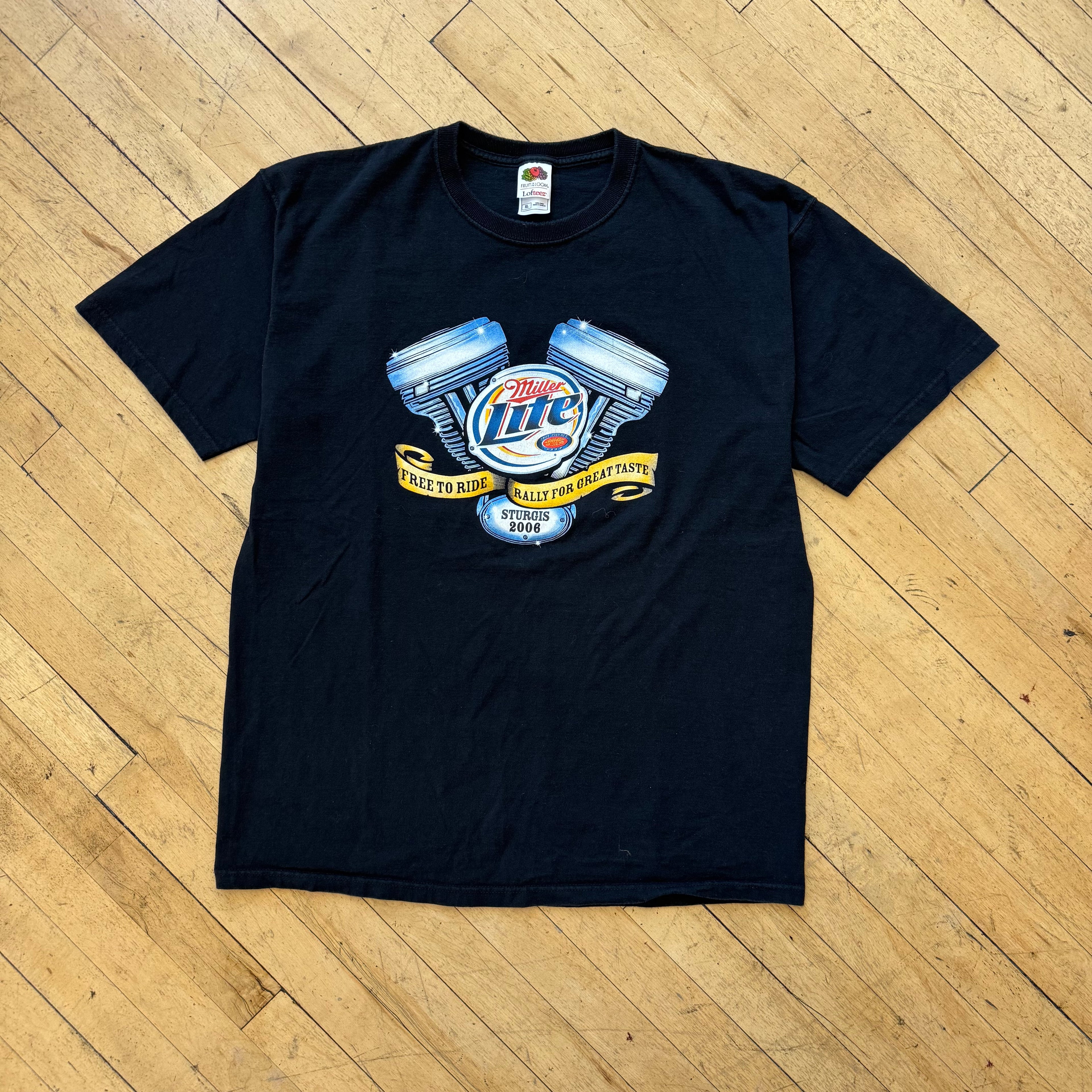 Vintage Sturgis Miller Lite T-shirt Sz XL