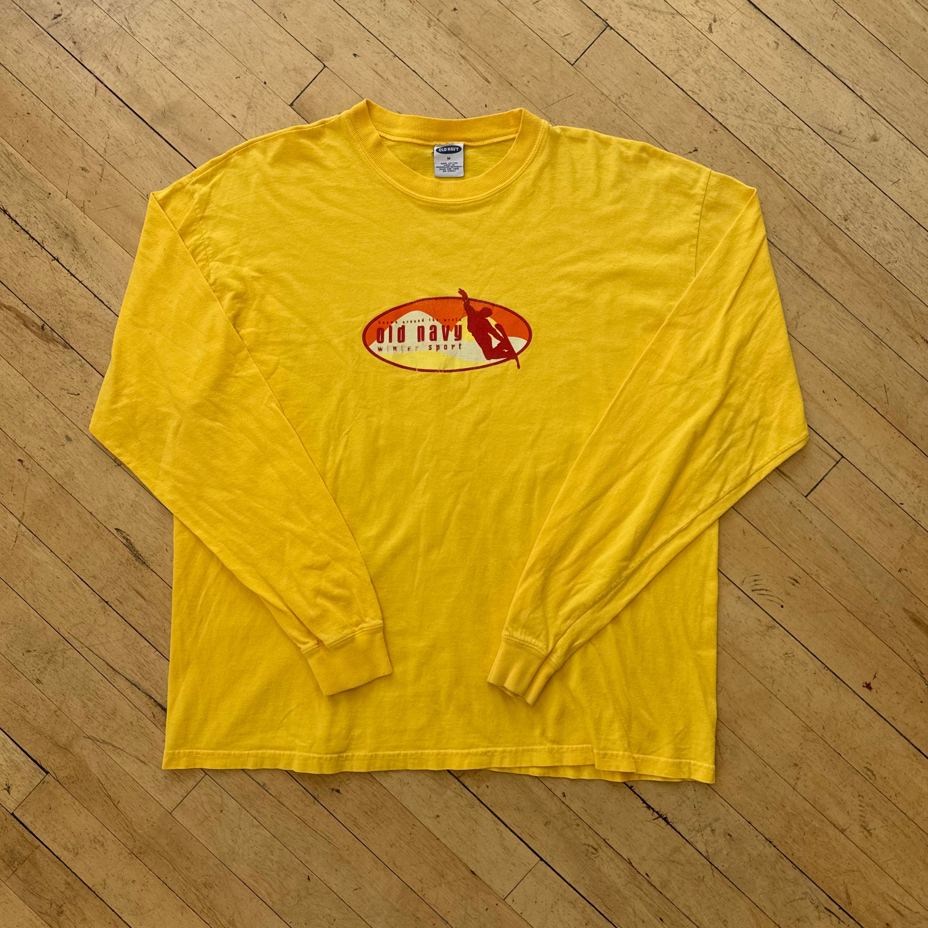 Vintage Old Navy Winter Sports Long Sleeve T-shirt Sz M