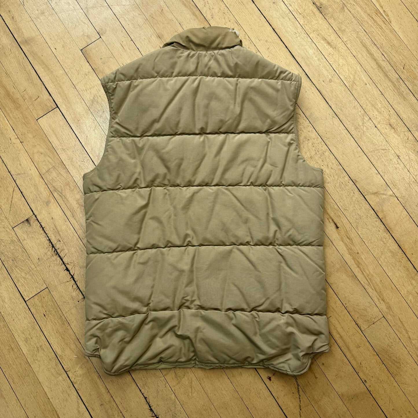 Vintage WoolRich Beige Puffer Vest Sz L