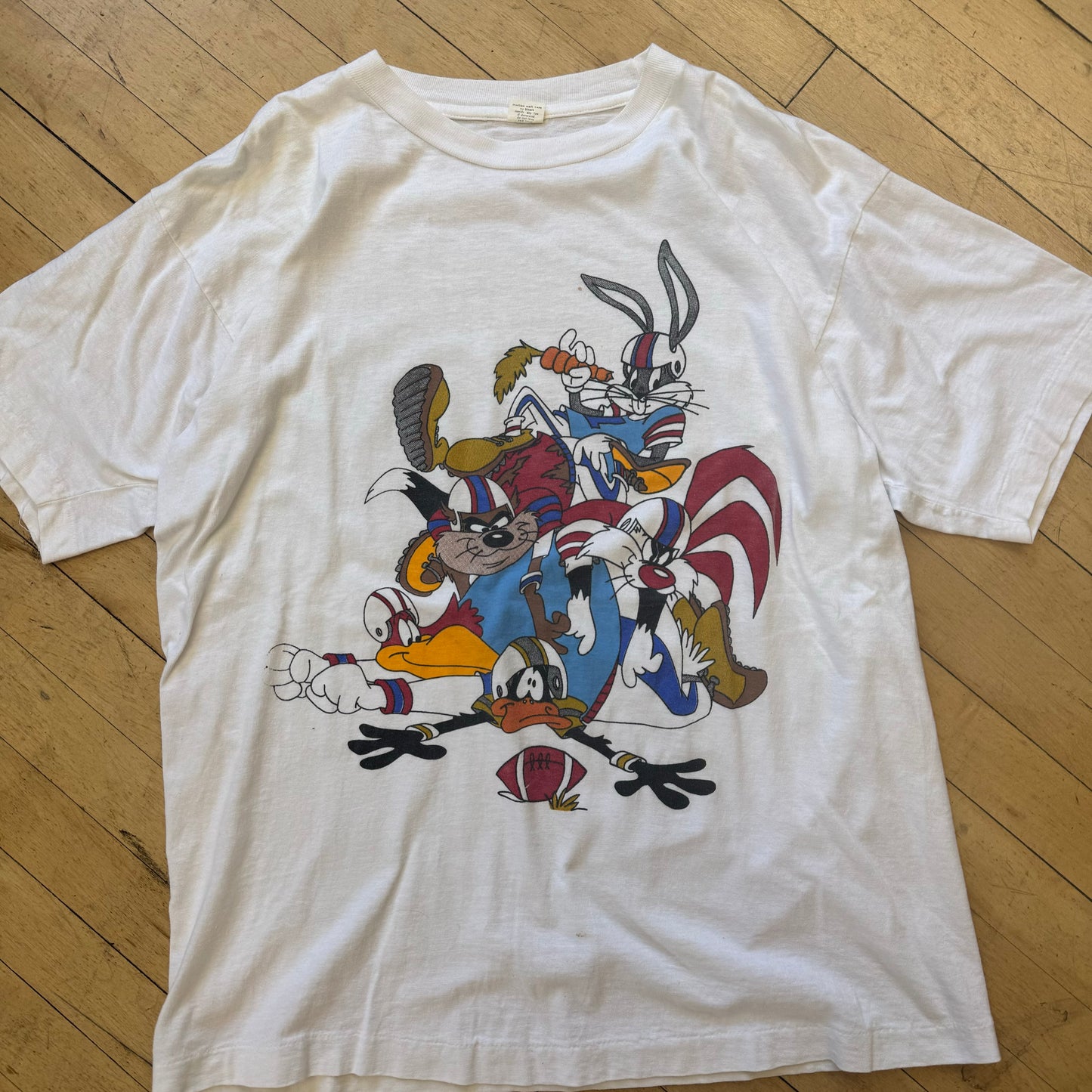 Vintage Looney Tunes Football T-shirt Sz XL