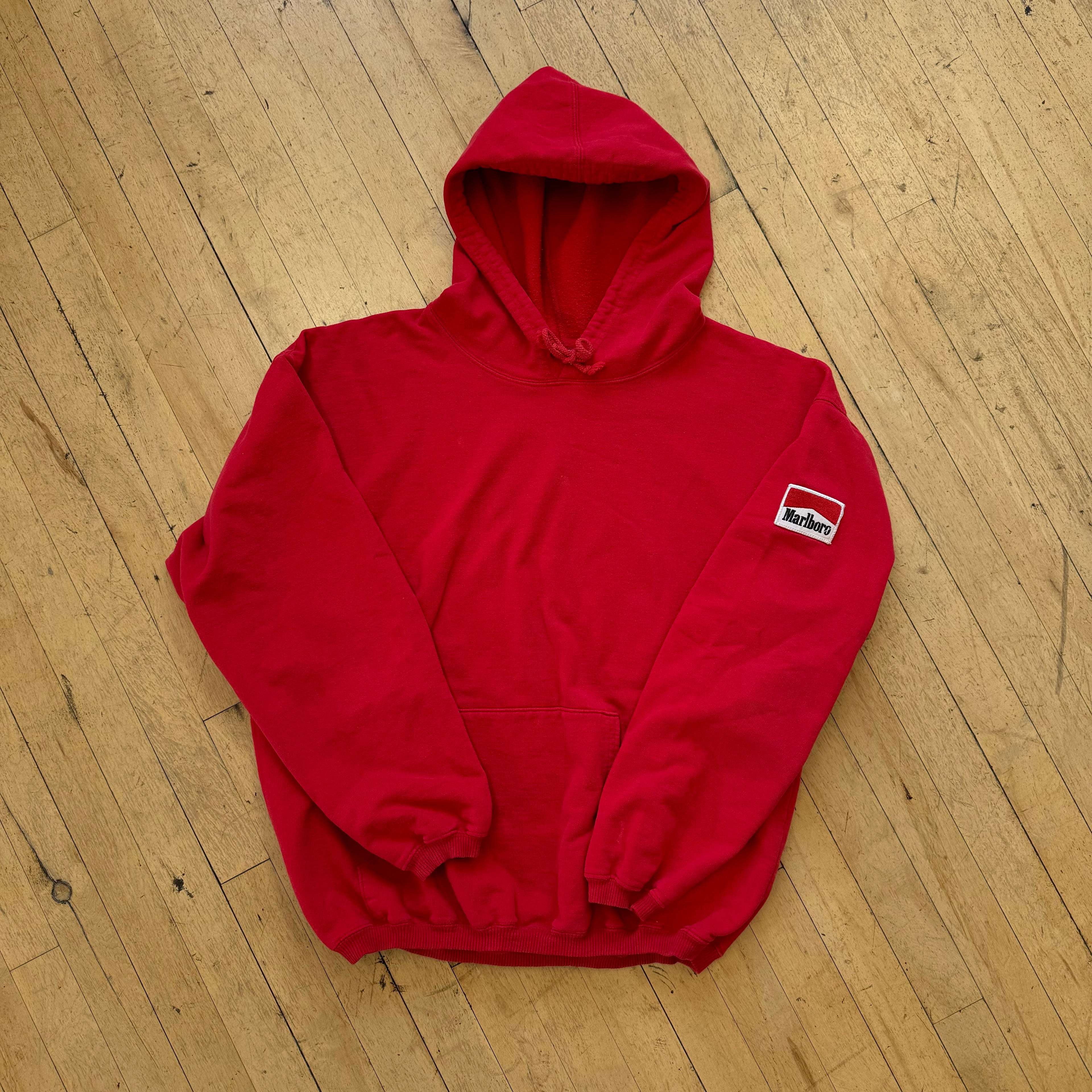 Vintage Marlboro Patch Hoodie Sz L