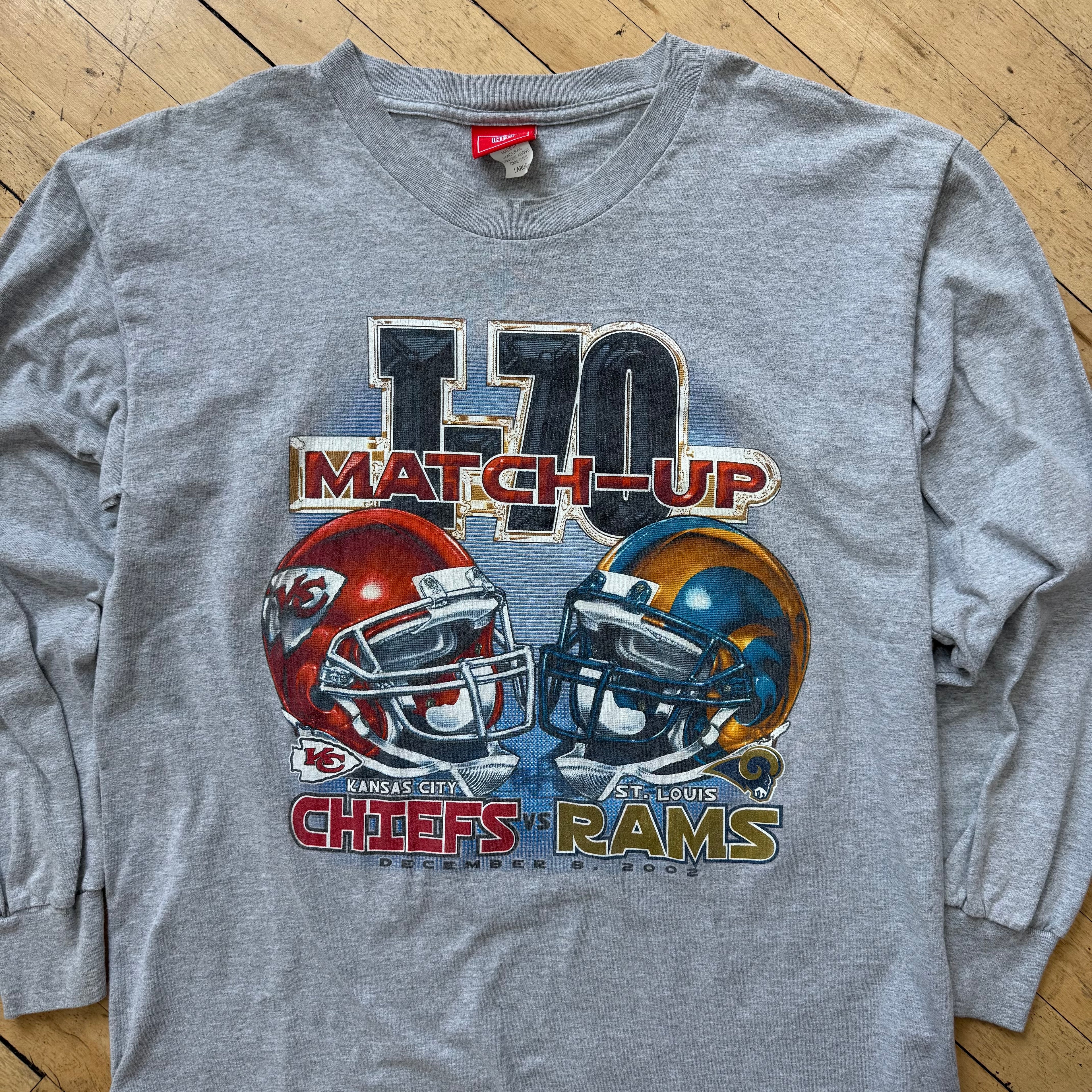Vintage Rams Vs Chiefs Match Up T-shirt Sz L