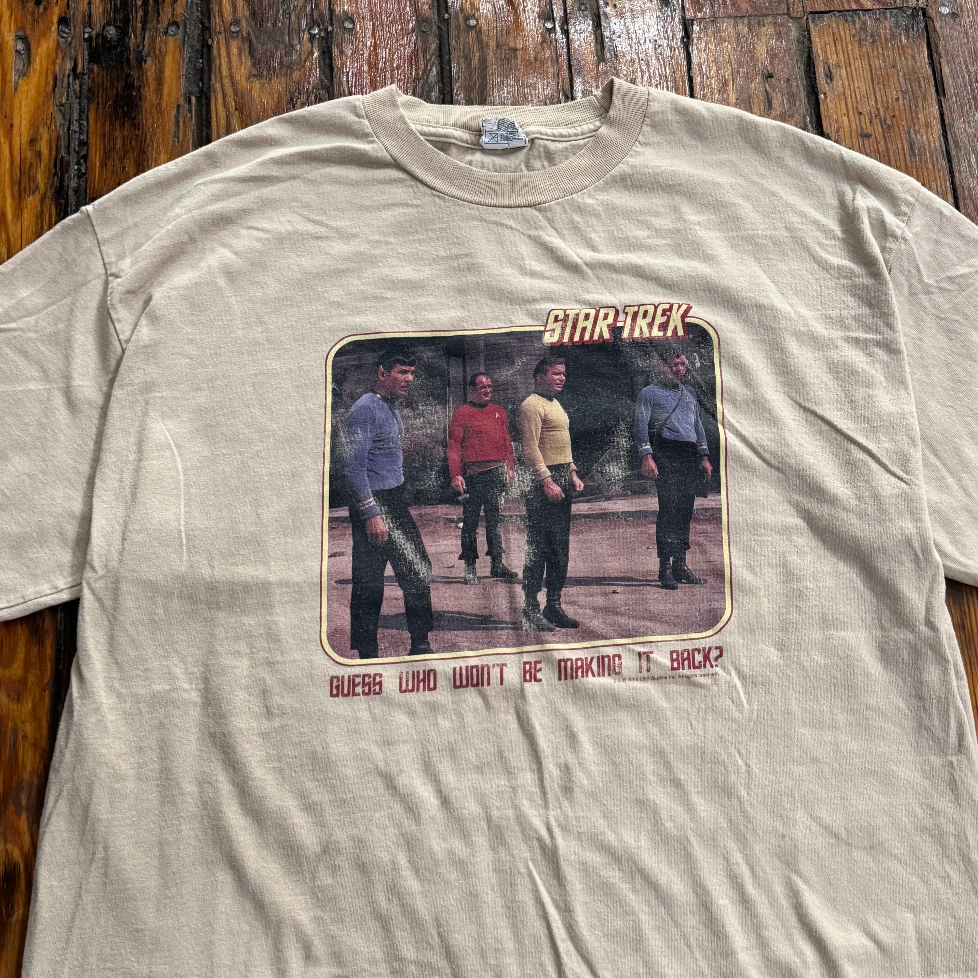 Y2K Star Trek Guess who won’t be making it back? T-shirt Sz XL