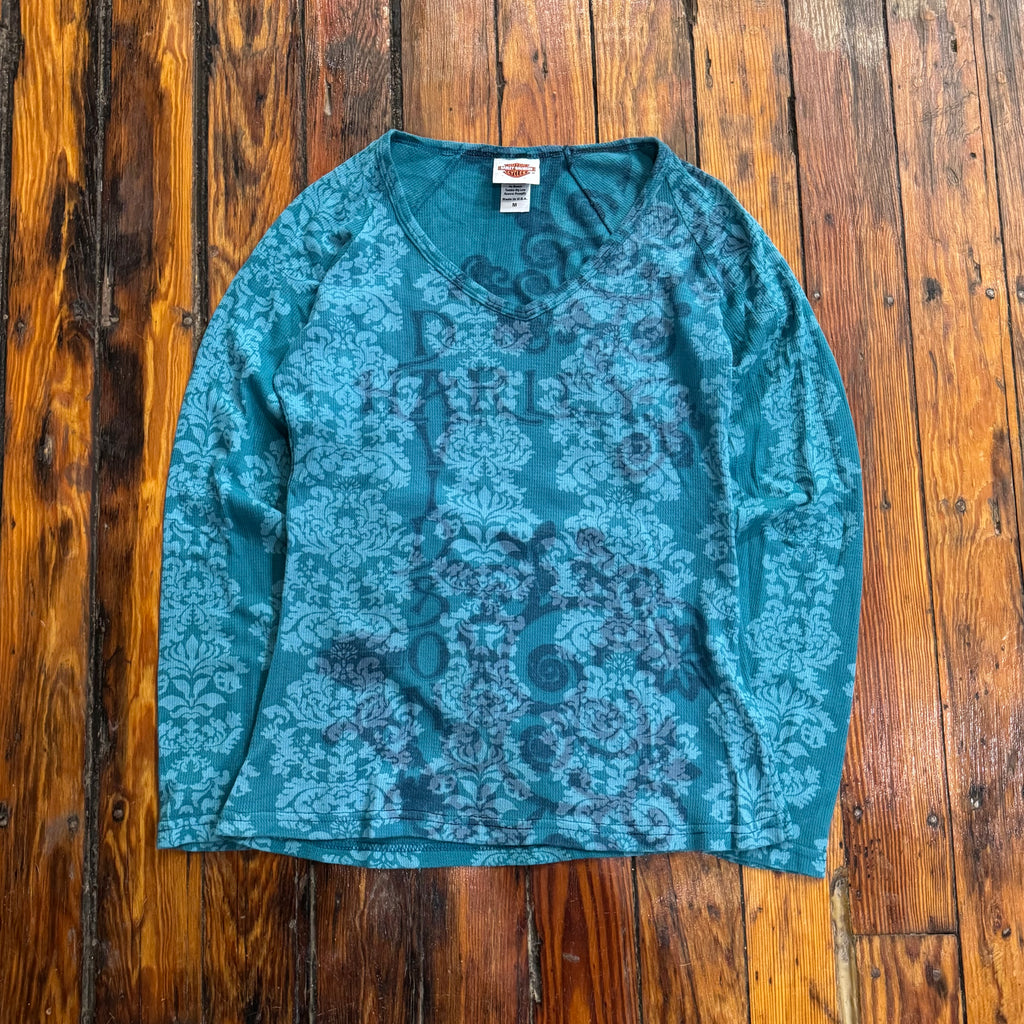 Y2K Harley Davidson Thermal Long Sleeve T-shirt Sz M