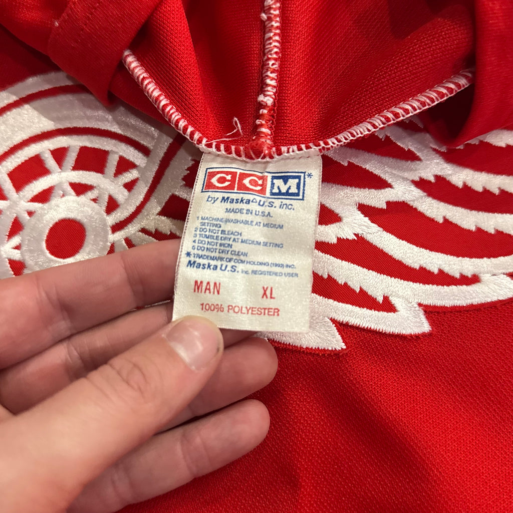 Vintage Detroit Red Wings Hockey Jersey Sz XL