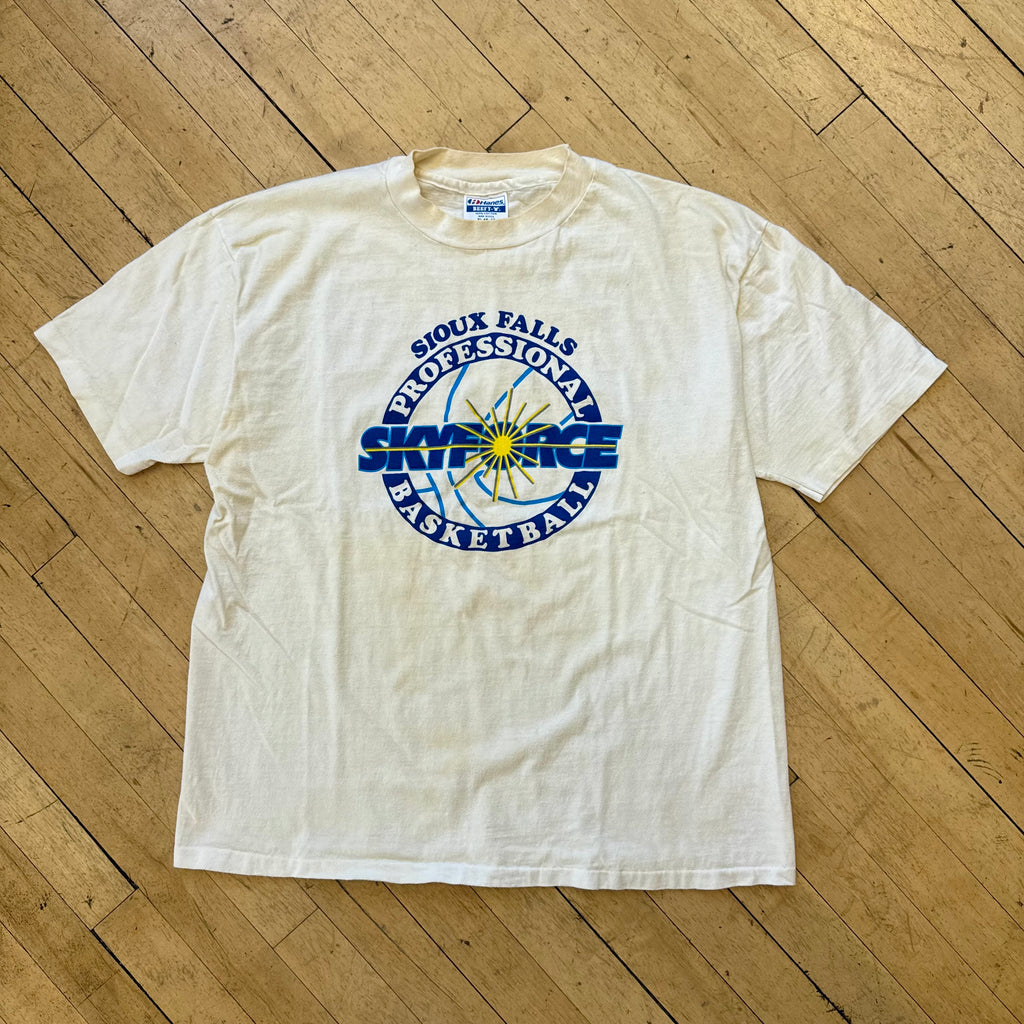 Vintage Sioux Falls Professional Basketball Sky Force T-shirt Sz L