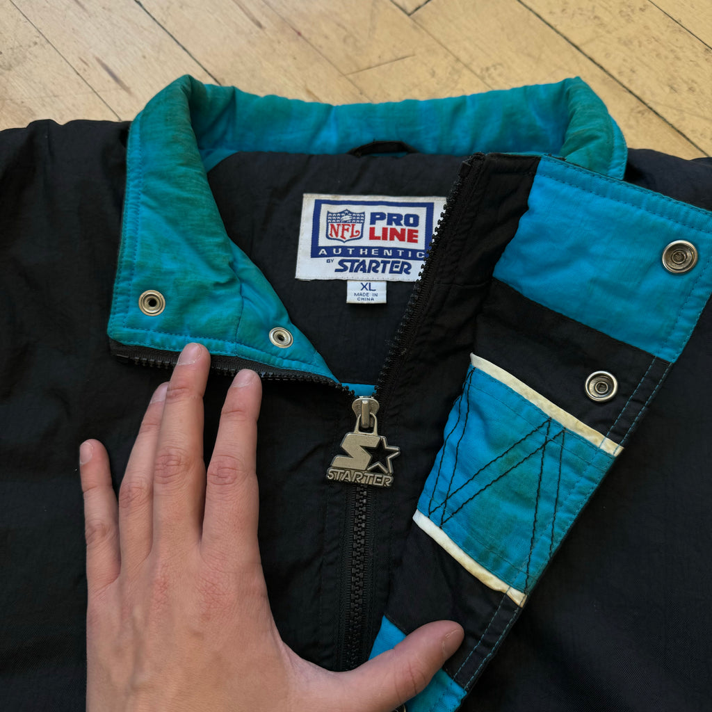 Vintage ProLine Starter Panthers Puffer Jacket Sz XL