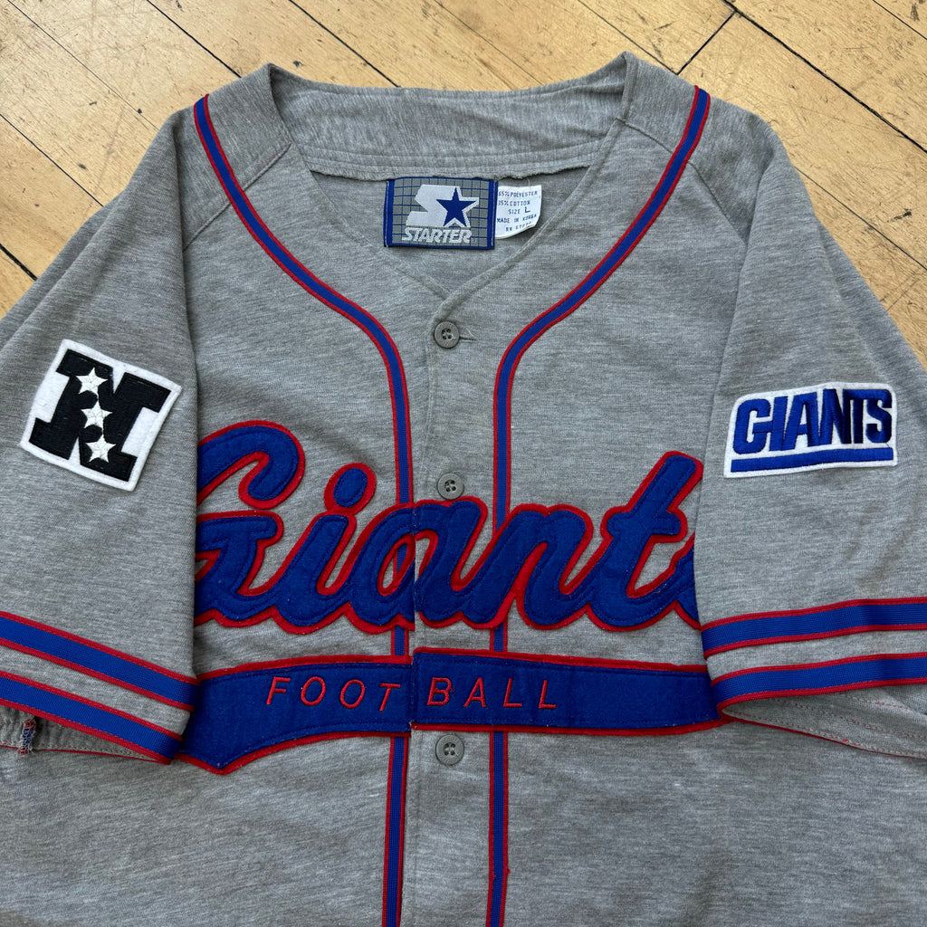 Vintage Starter Giants Football Baseball Jersey T-shirt Sz L