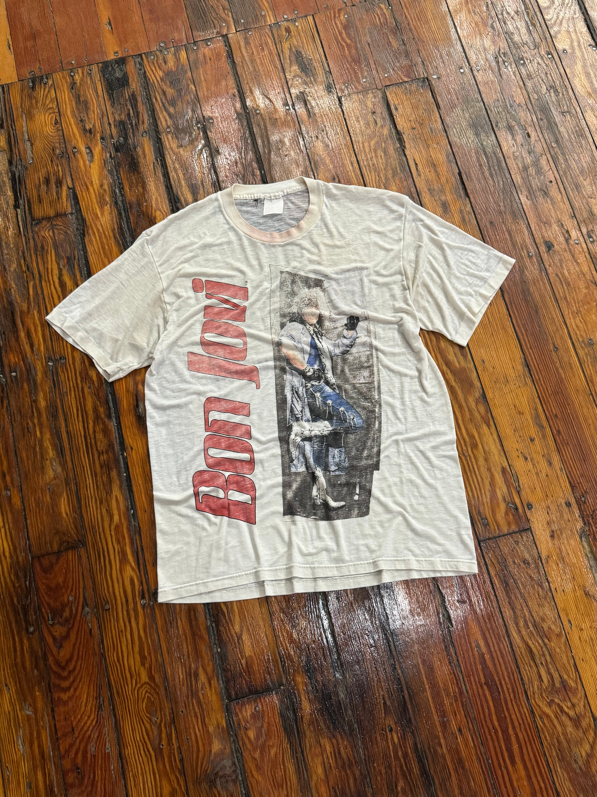 Vintage Bon Jovi Slippery When Wet T-shirt Sz L