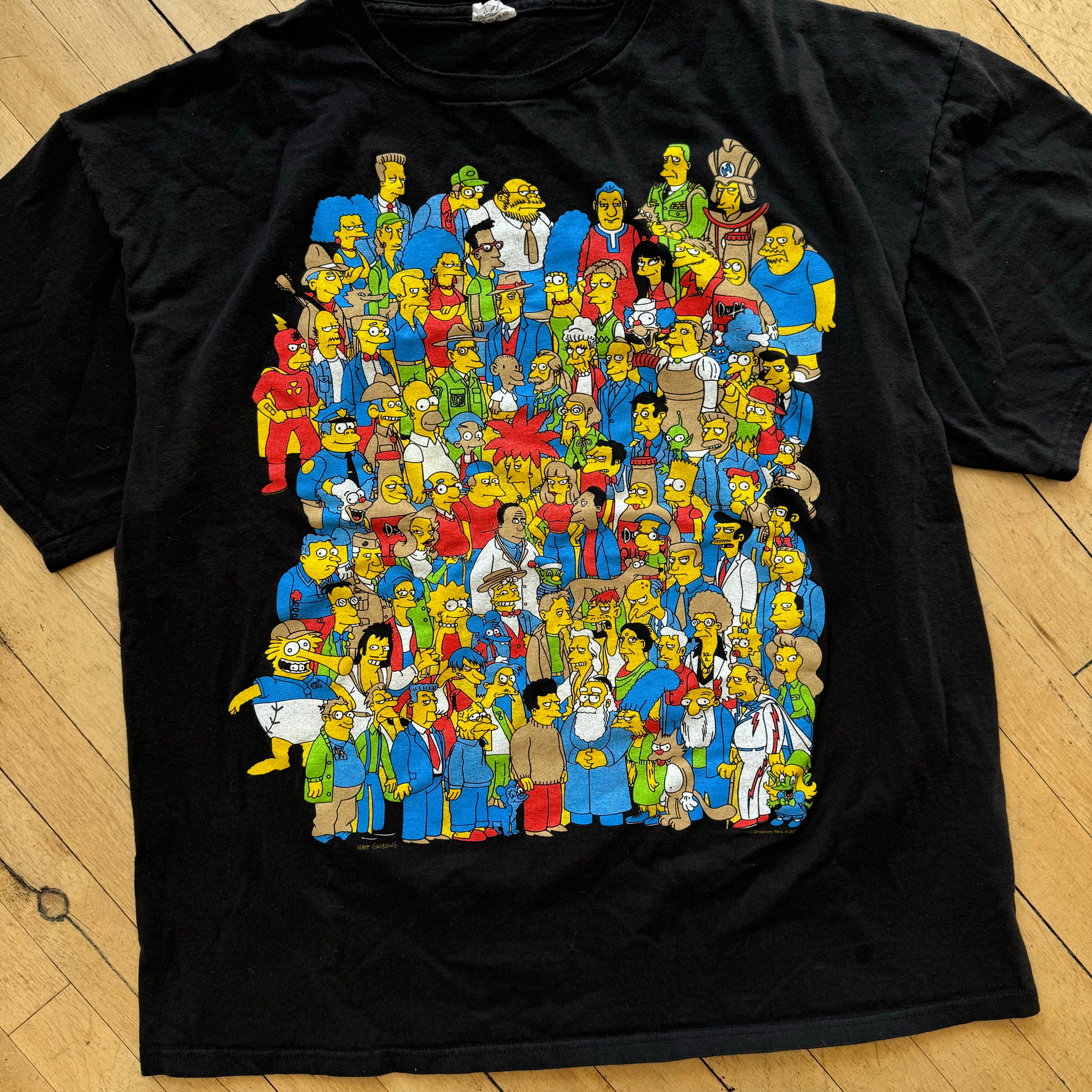 Y2K Simpsons Character Collage T-shirt Sz L