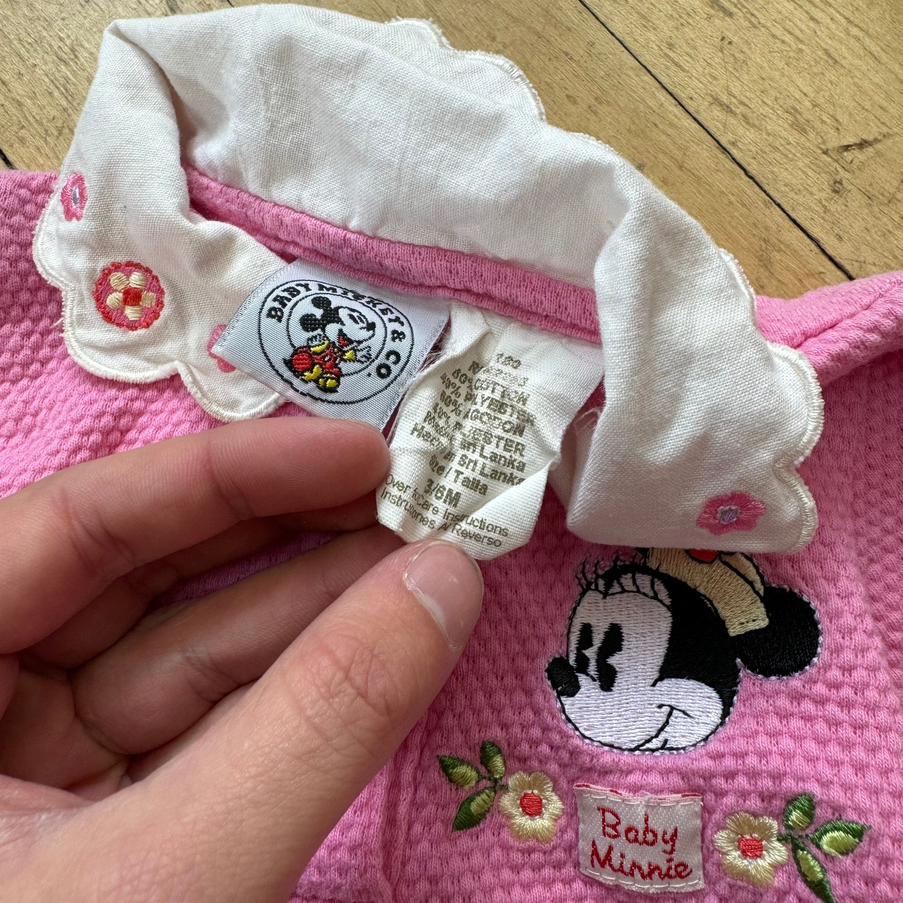 Vintage Minnie Mouse Onesie Sz 3/6 MTHS