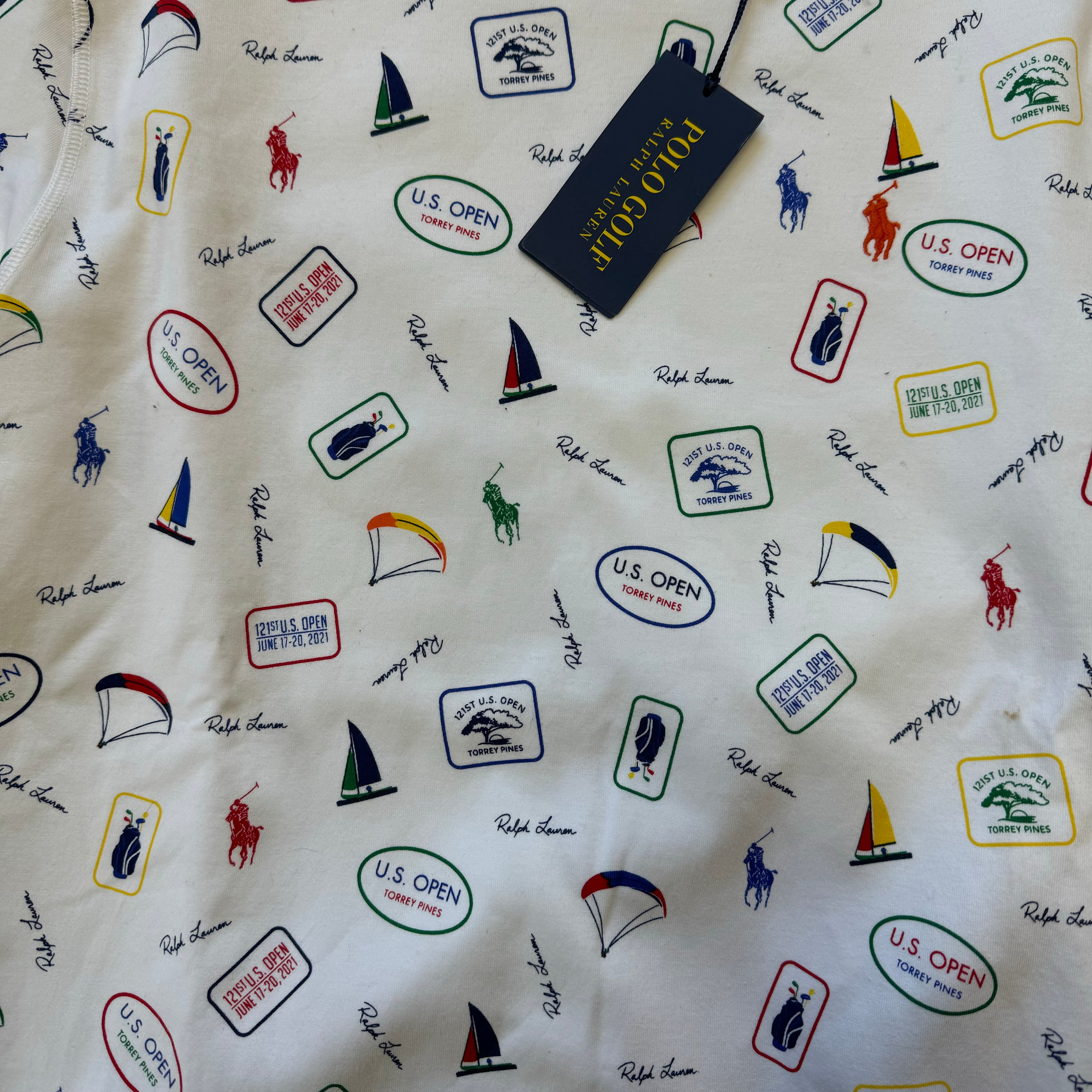 Polo Ralph Lauren US Open Torrey Pines AOP CrewNeck Sz M