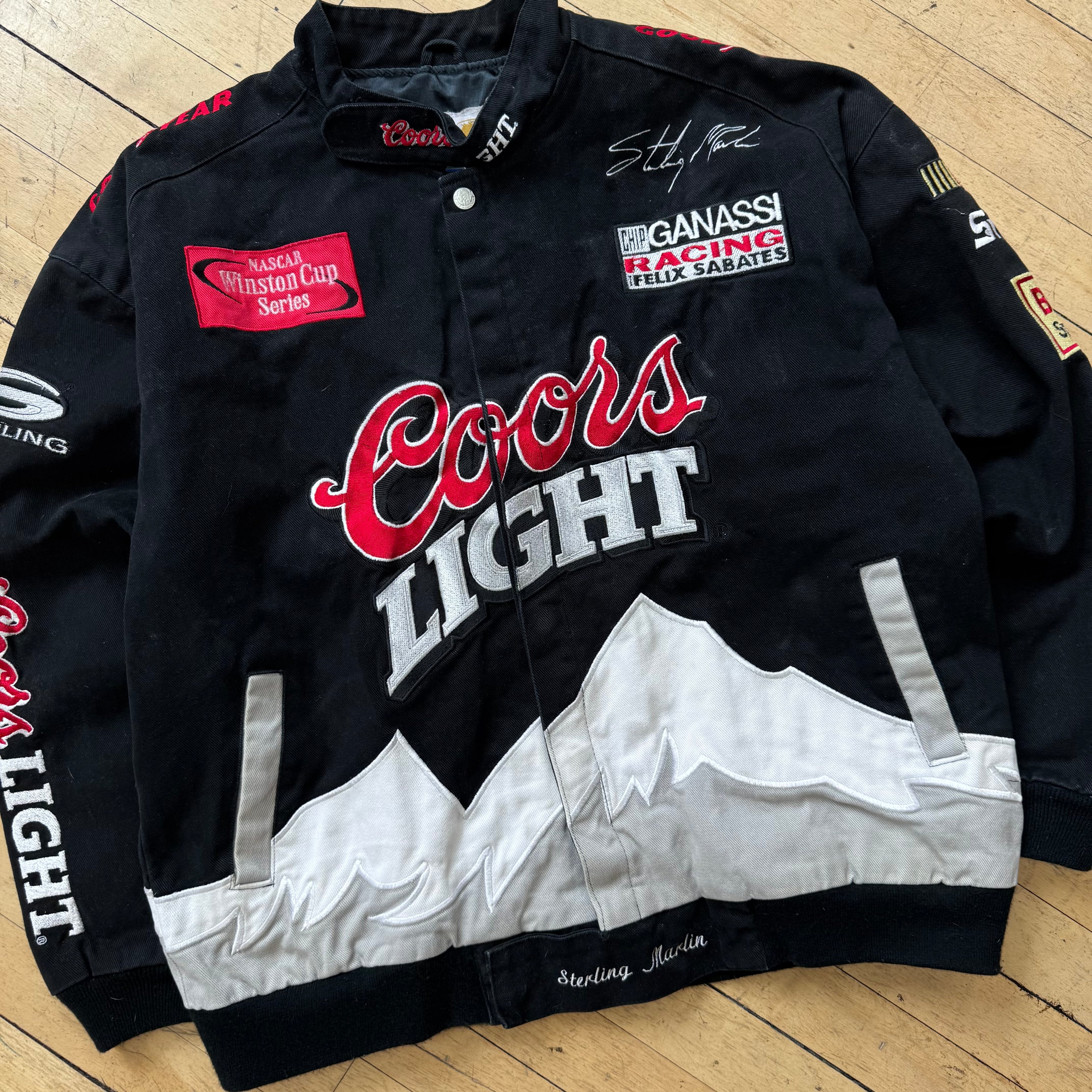 Vintage NASCAR Coors Light Jeff Hamilton Jacket Sz L