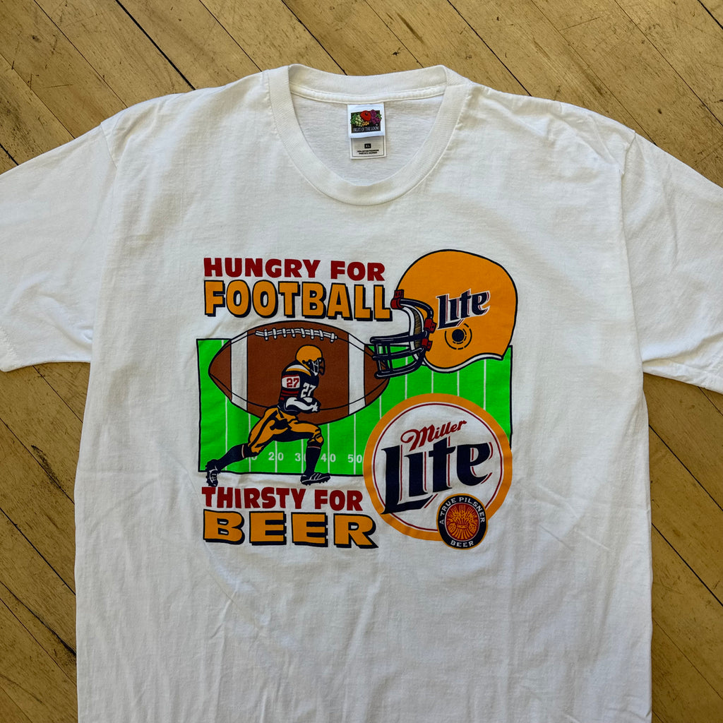 Y2K Football Miller Lite Beer T-shirt Sz XL