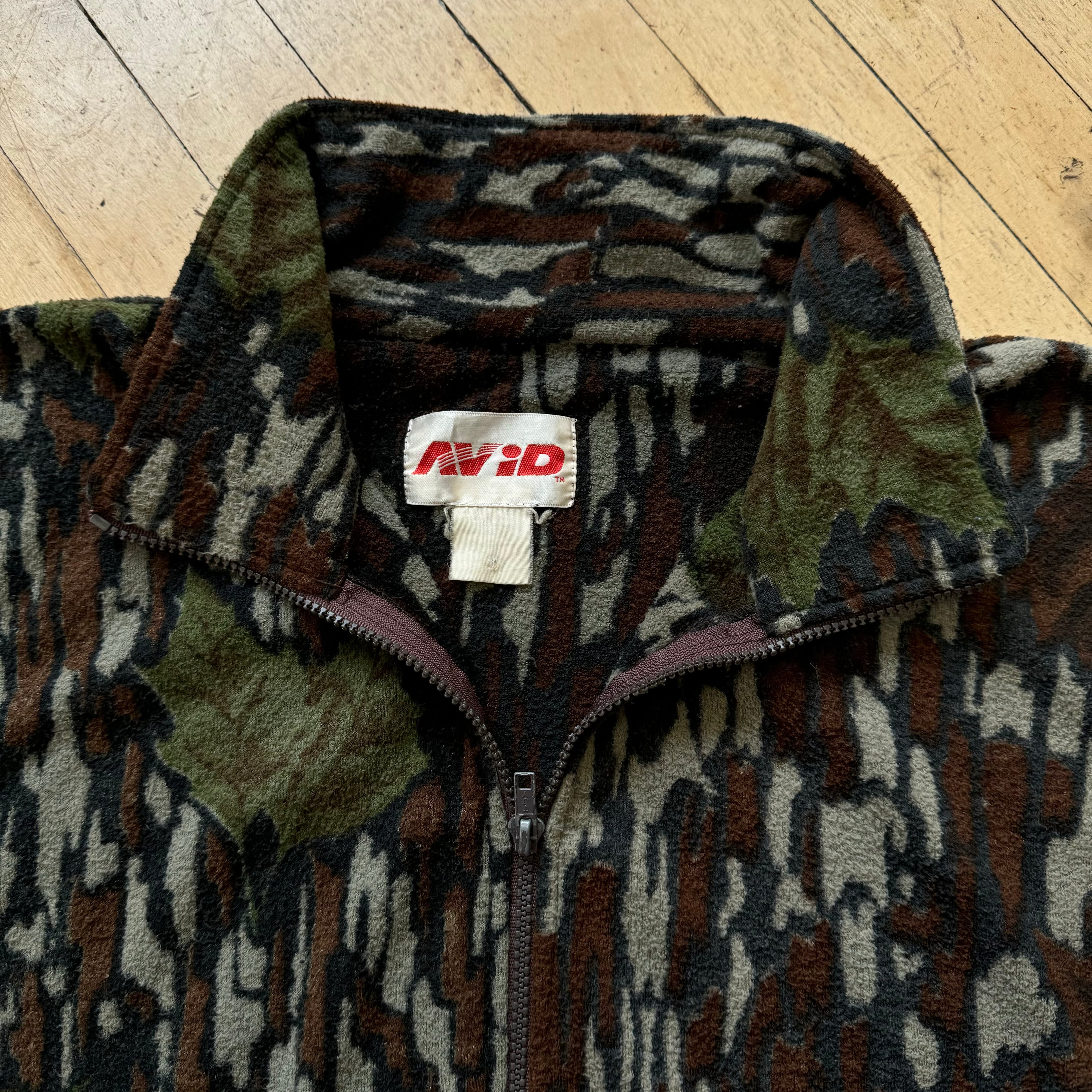 Vintage Camo Fleece Zip-Up Jacket Sz XL