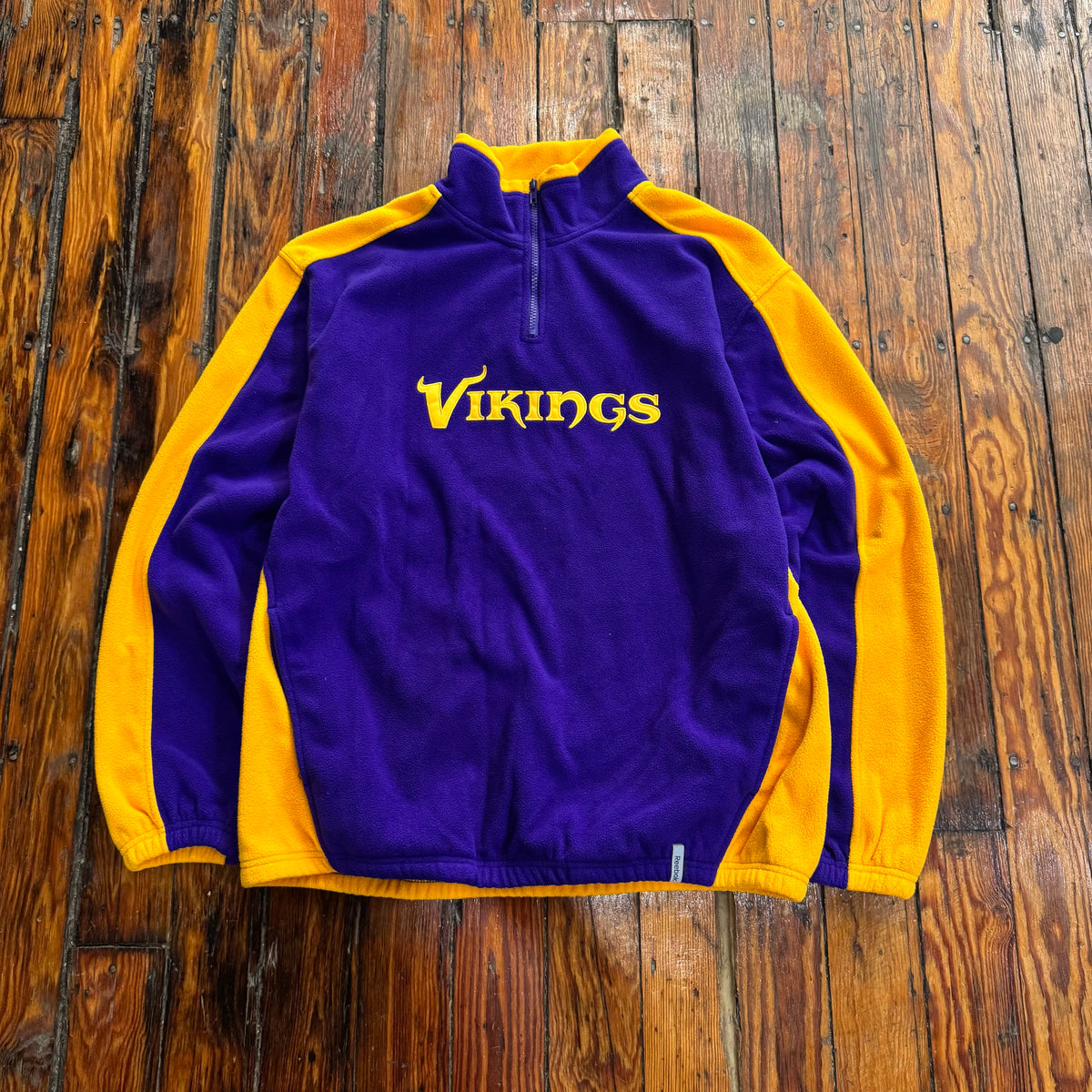 Vintage Minnesota Vikings Fleece Quarter Zip Sz L