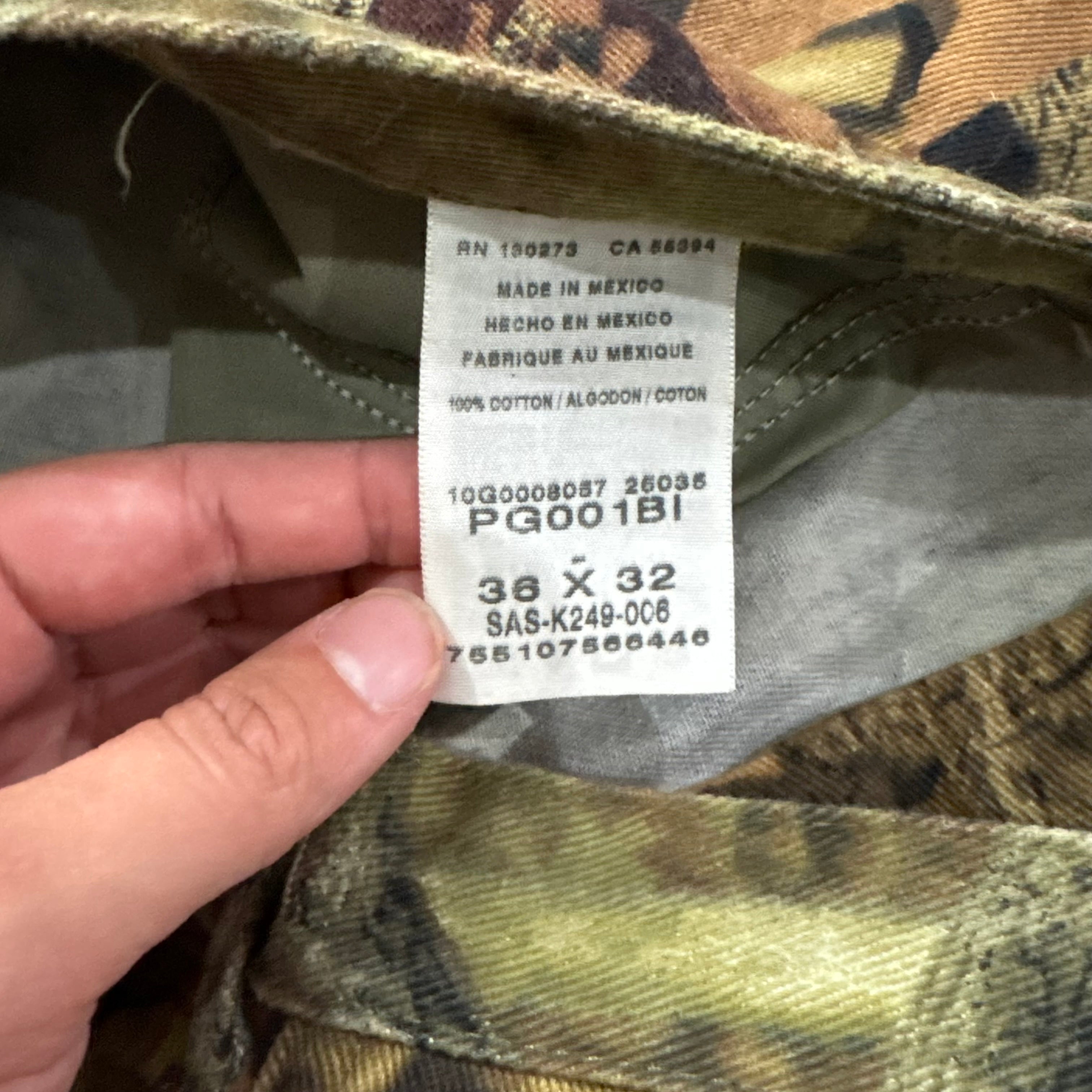Vintage Wrangler Camo Denim Jeans Sz 36x32